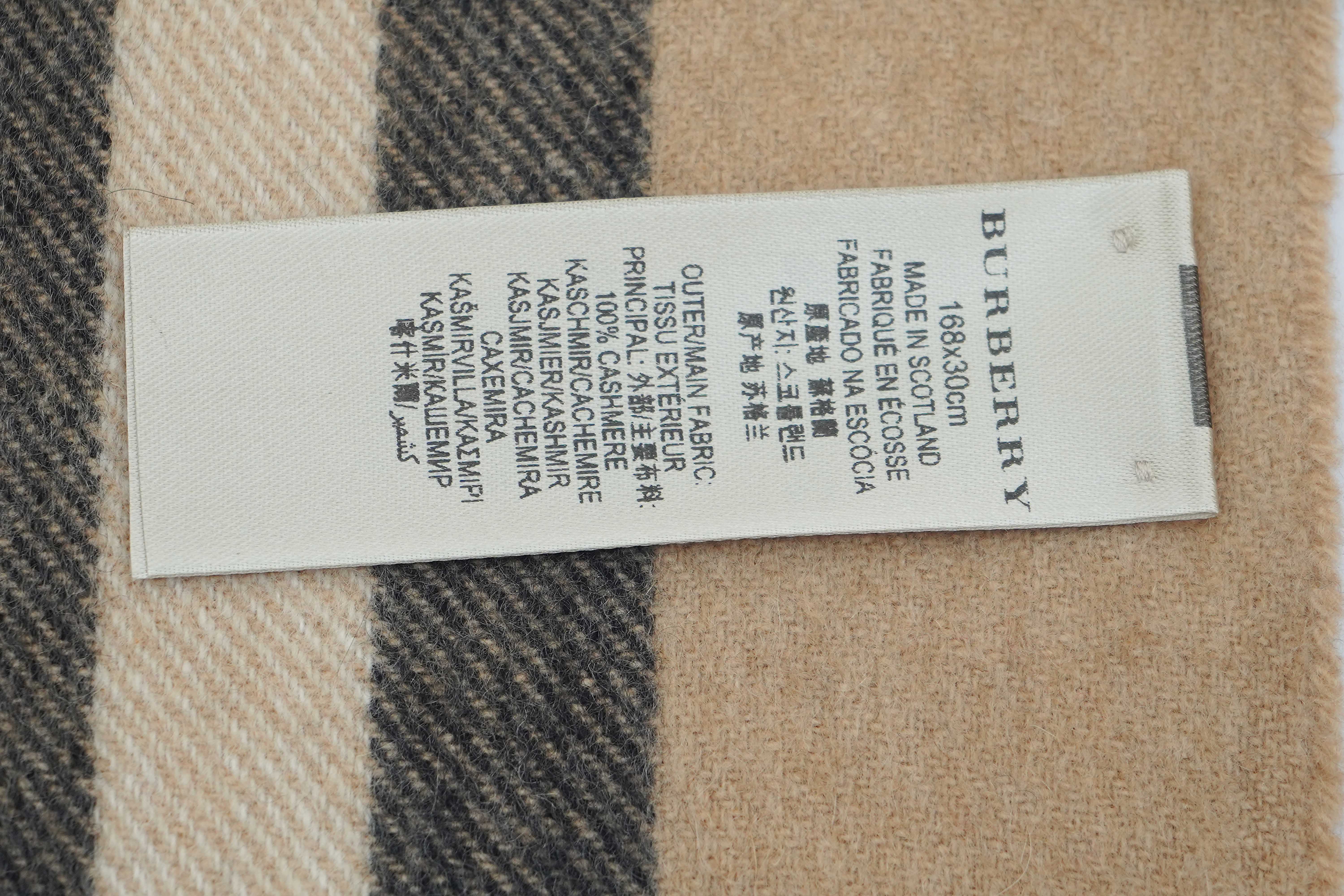 Burberry Beige Check Scarf (Pre-owned)
