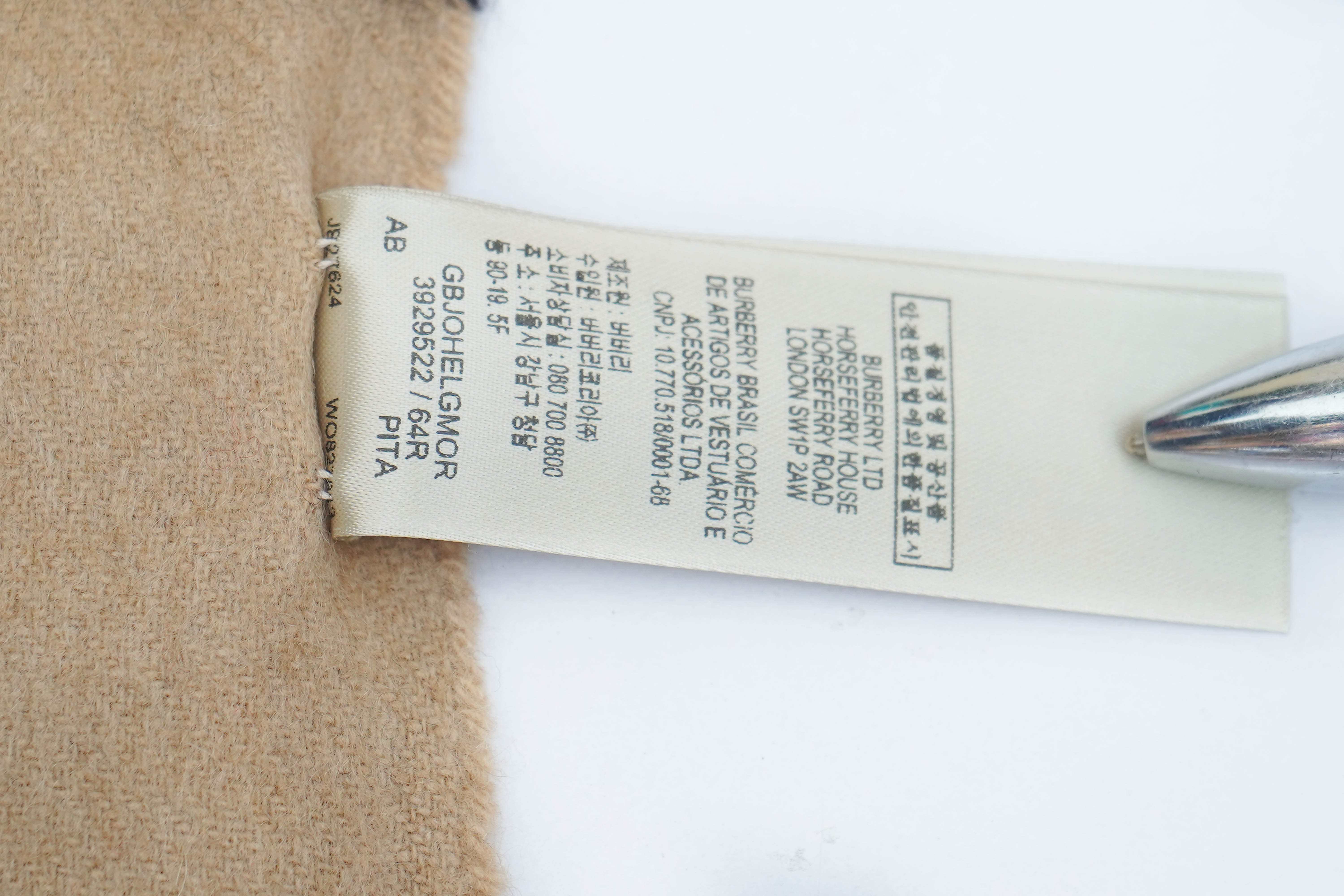 Burberry Beige Check Scarf (Pre-owned)