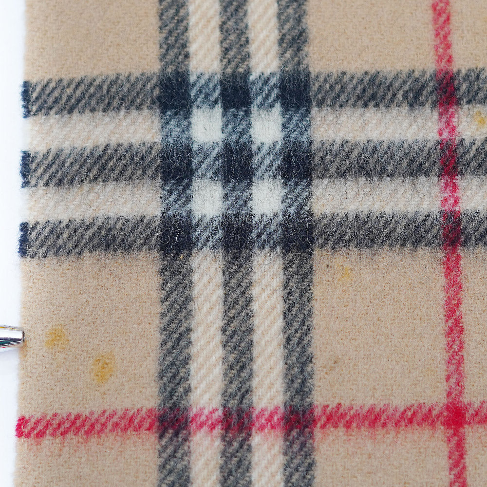 Lambswool Plaid Print Vintage Pre-Loved Scarf