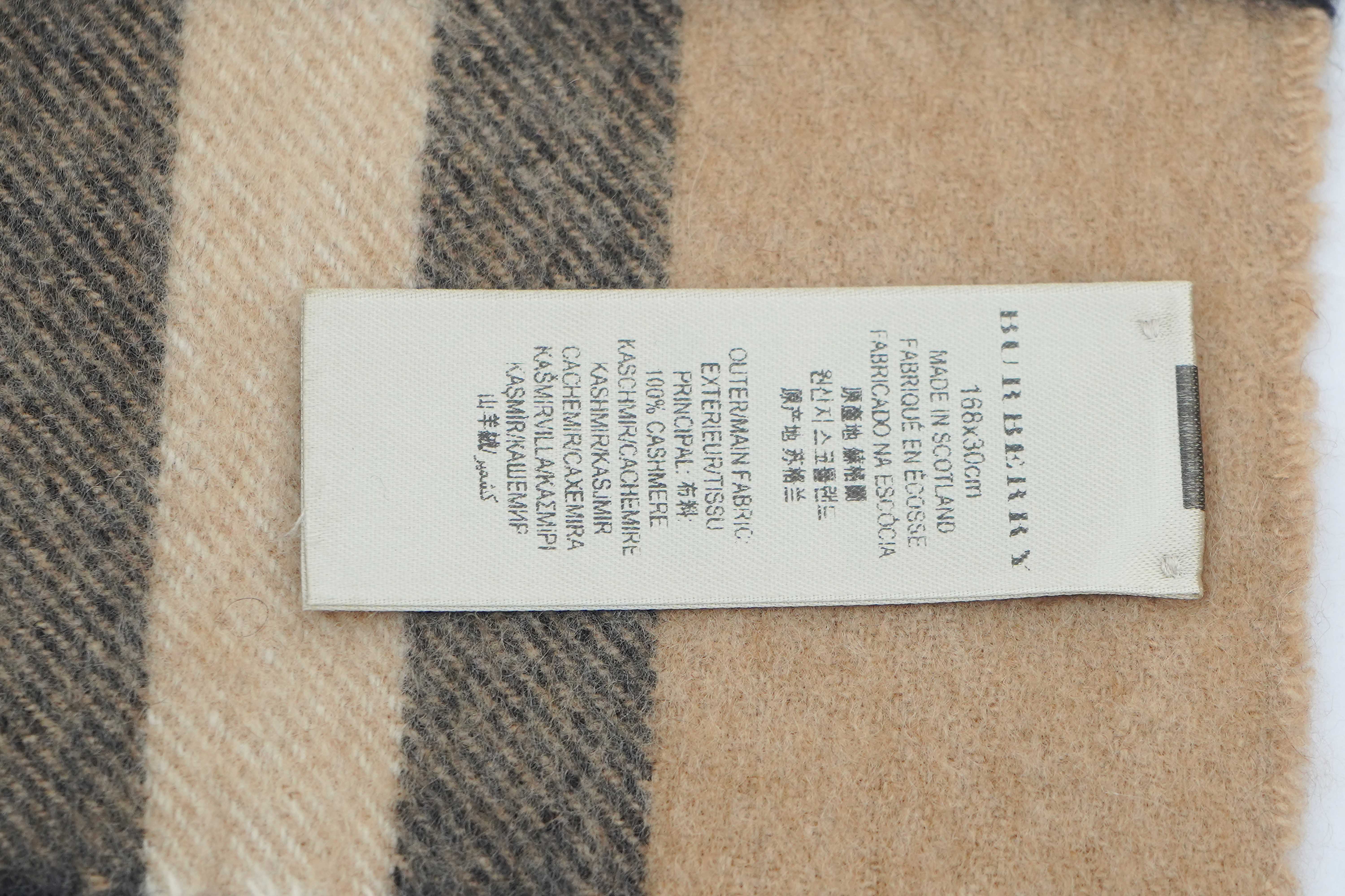 Burberry Beige Check Scarf (Pre-owned)