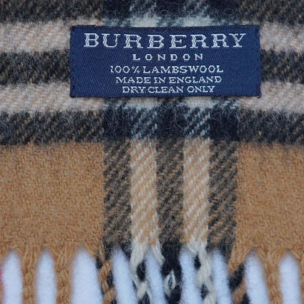 Lambswool Plaid Print Vintage Pre-Loved Scarf