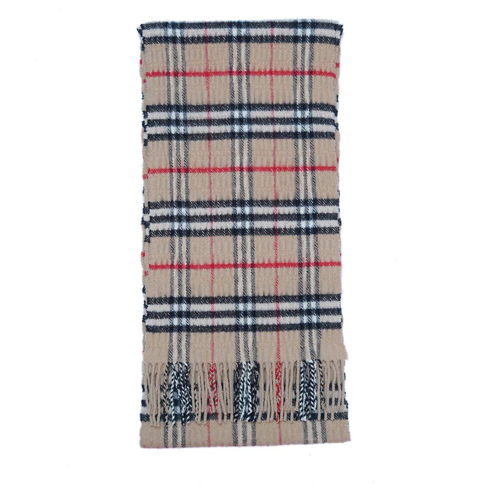 Merino Wool Plaid Print Vintage Pre-Loved Scarf