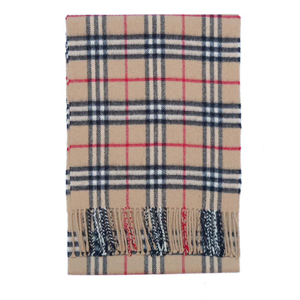 Lambswool Plaid Print Vintage Pre-Loved Scarf