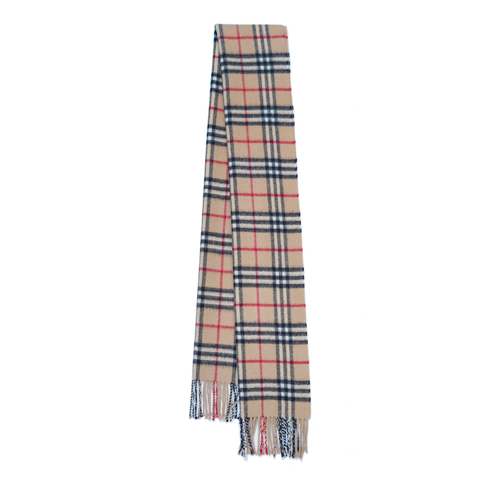 Lambswool Plaid Print Vintage Pre-Loved Scarf