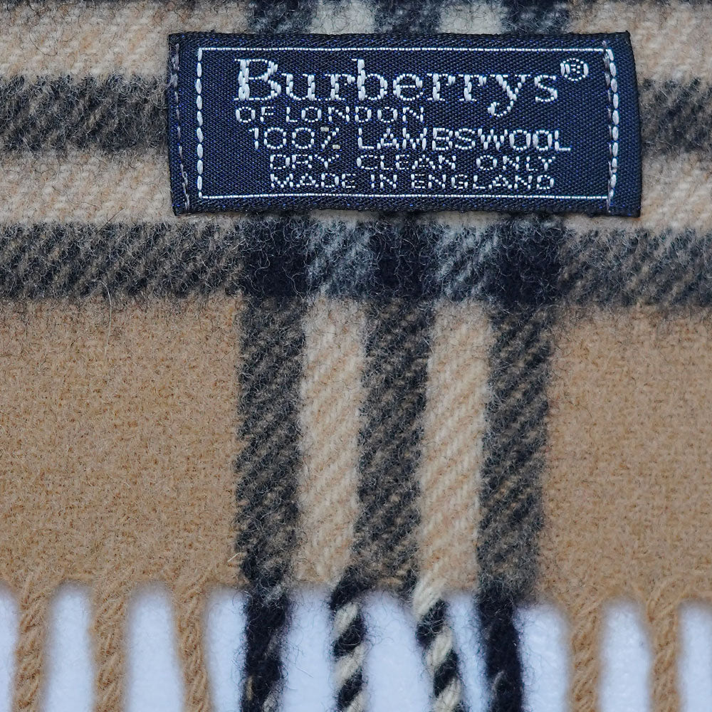 Lambswool Plaid Print Vintage Pre-Loved Scarf