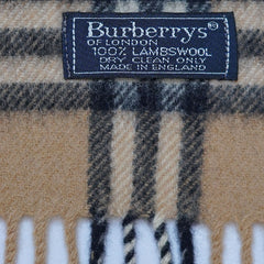Lambswool Plaid Print Vintage Pre-Loved Scarf