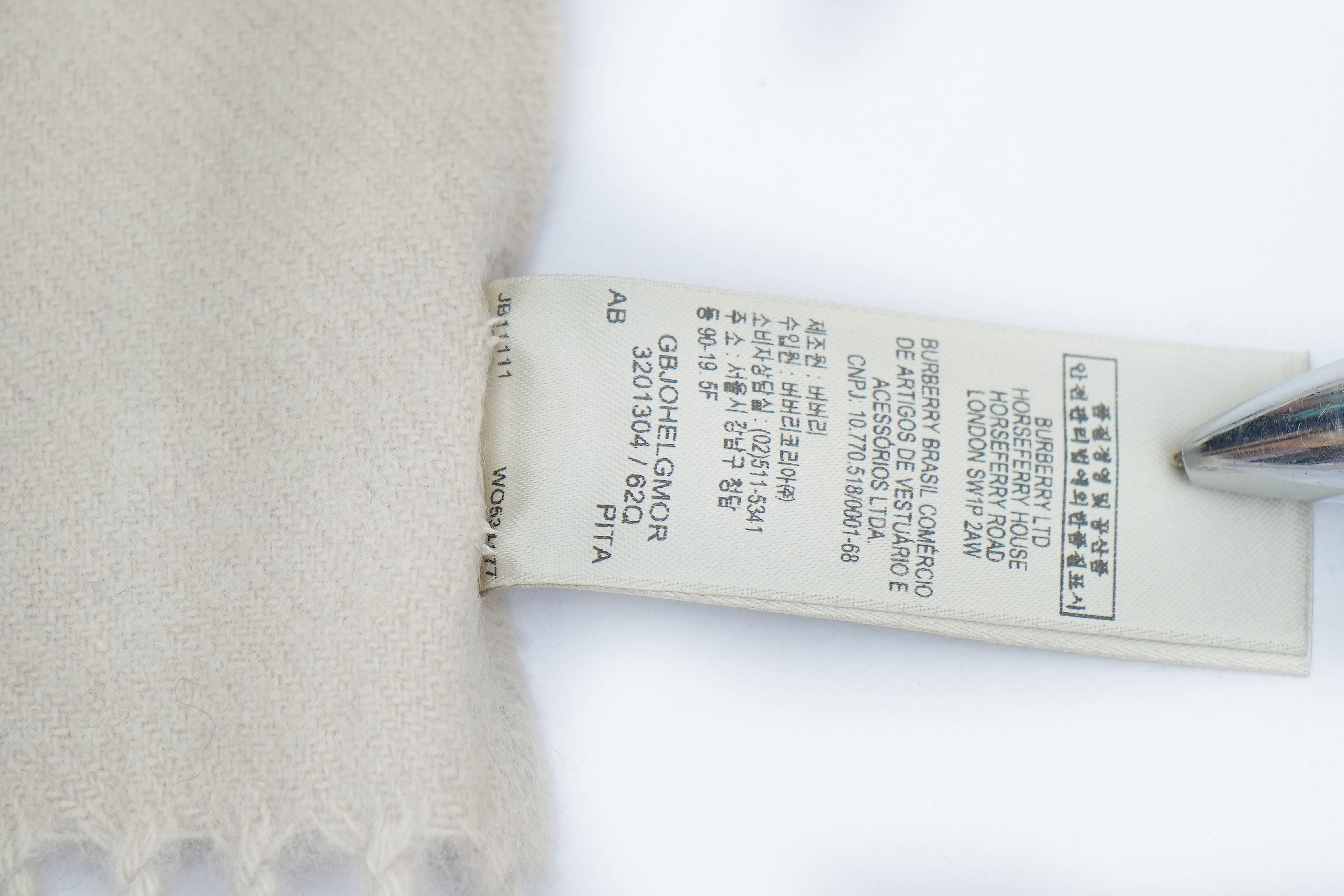 Burberry Check Cashmere Scarf (Pre-owned)