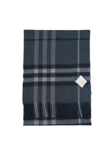 BURBERRY Check Cashmere Scarf Grey (Pre- Owned)