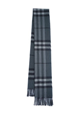 BURBERRY Check Cashmere Scarf Grey (Pre- Owned)