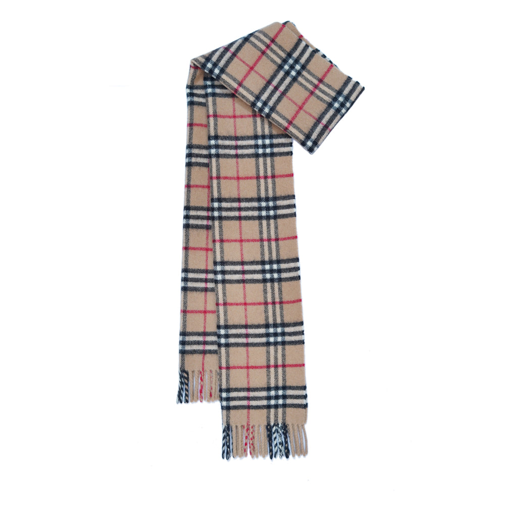 Lambswool Plaid Print Vintage Pre-Loved Scarf
