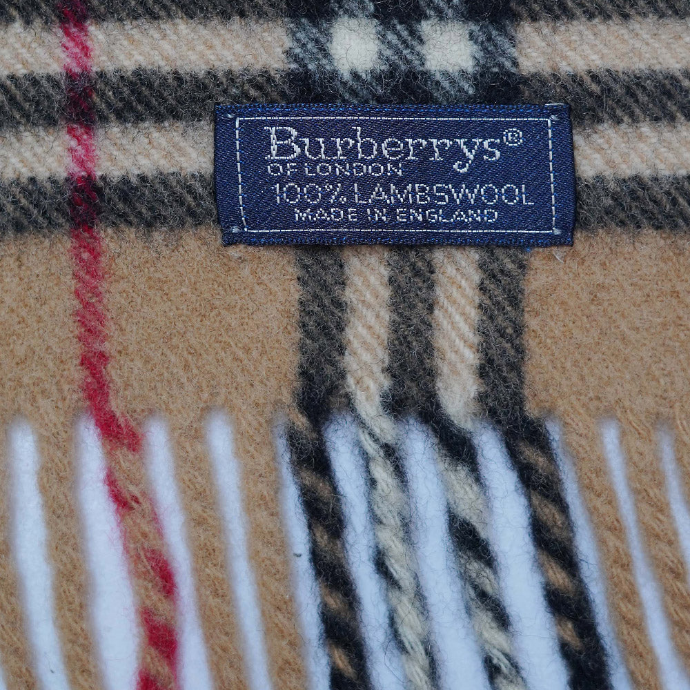 Lambswool Plaid Print Vintage Pre-Loved Scarf