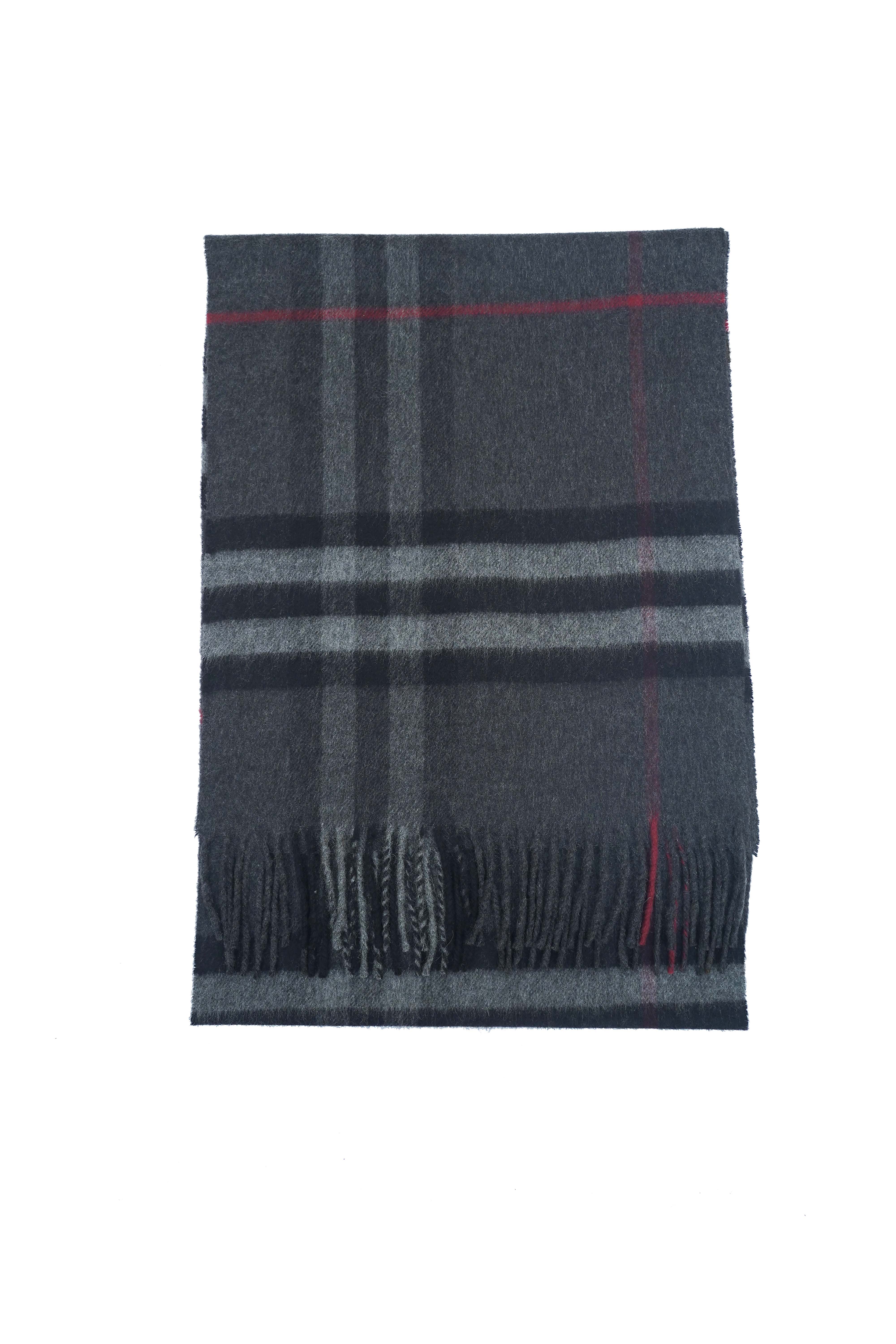 BURBERRY Check Cashmere Scarf (Pre- Owned)