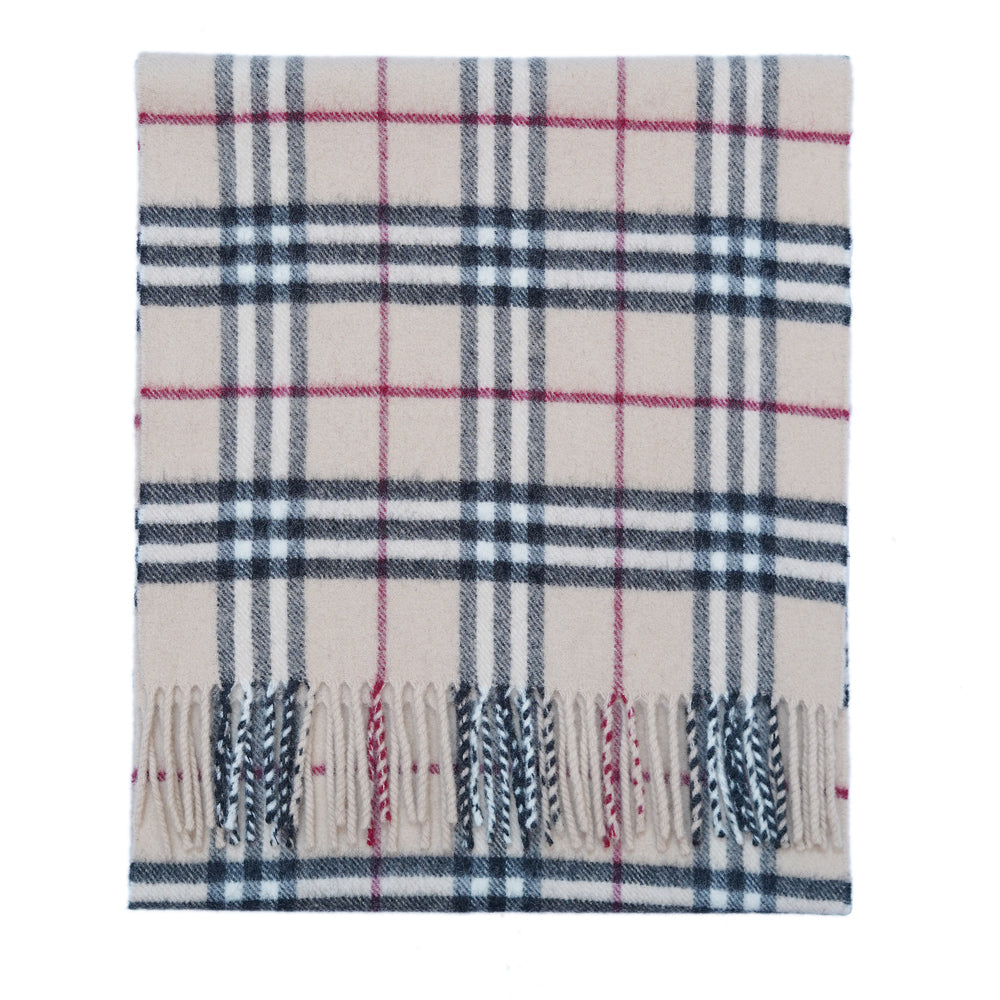 Lambswool Plaid Print Vintage Pre-Loved Scarf