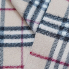 Lambswool Plaid Print Vintage Pre-Loved Scarf