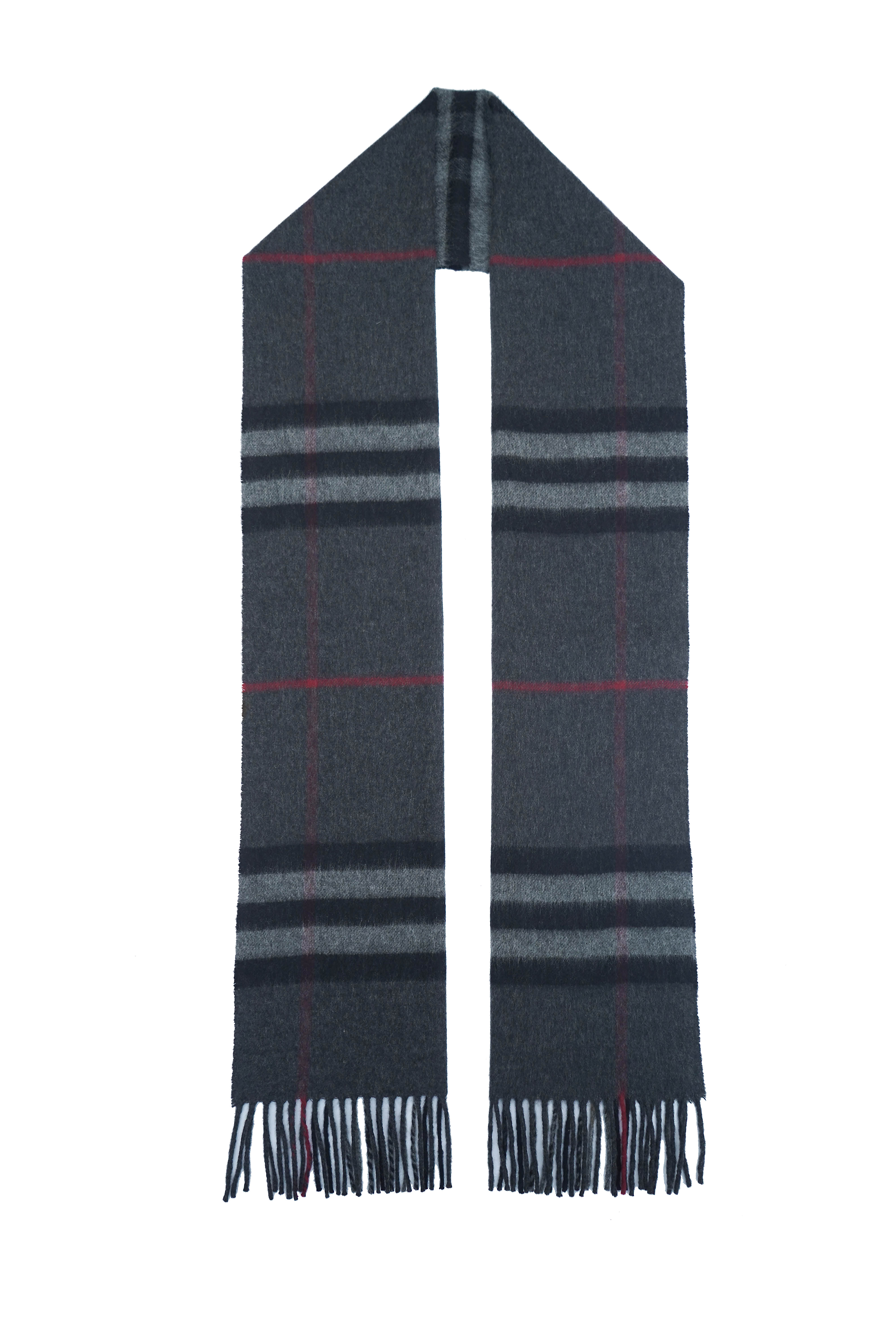 BURBERRY Check Cashmere Scarf (Pre- Owned)