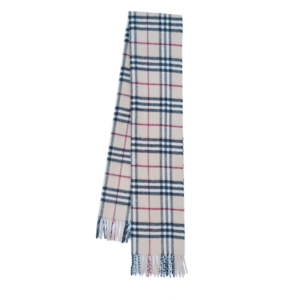 Lambswool Plaid Print Vintage Pre-Loved Scarf
