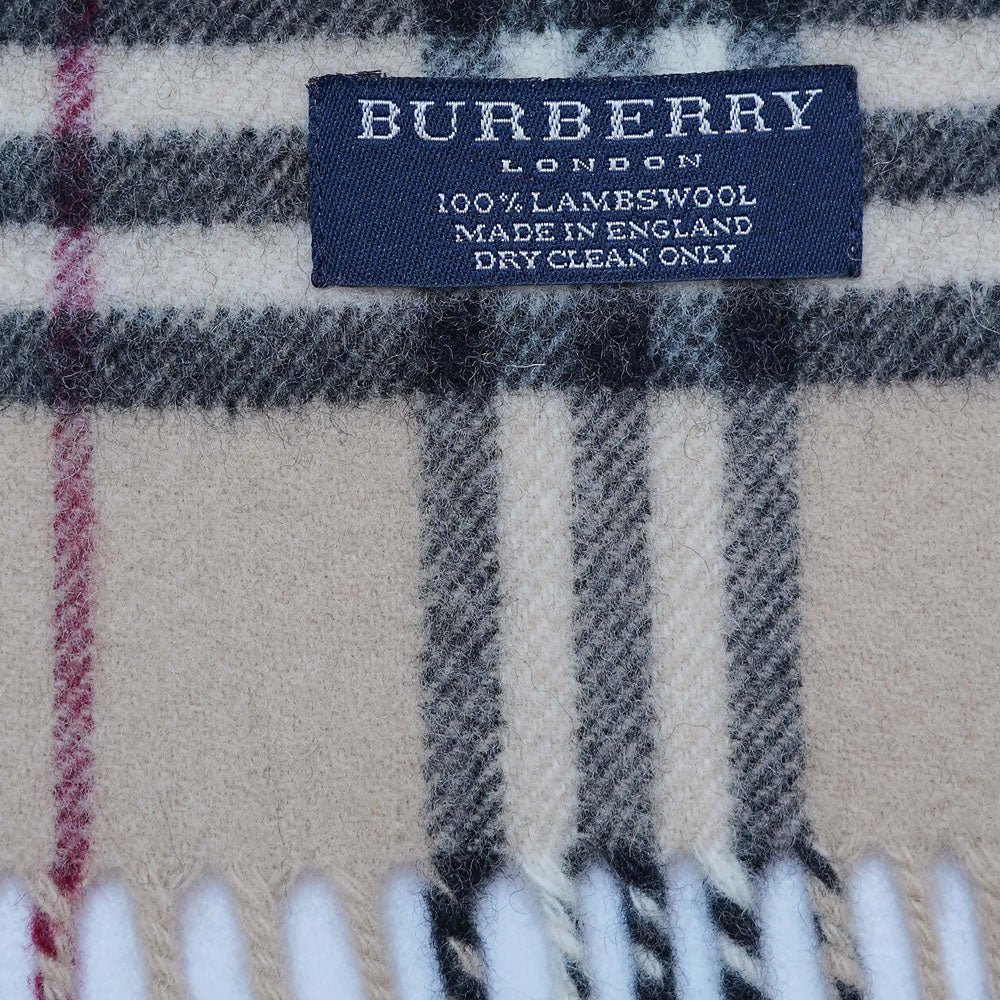 Lambswool Plaid Print Vintage Pre-Loved Scarf