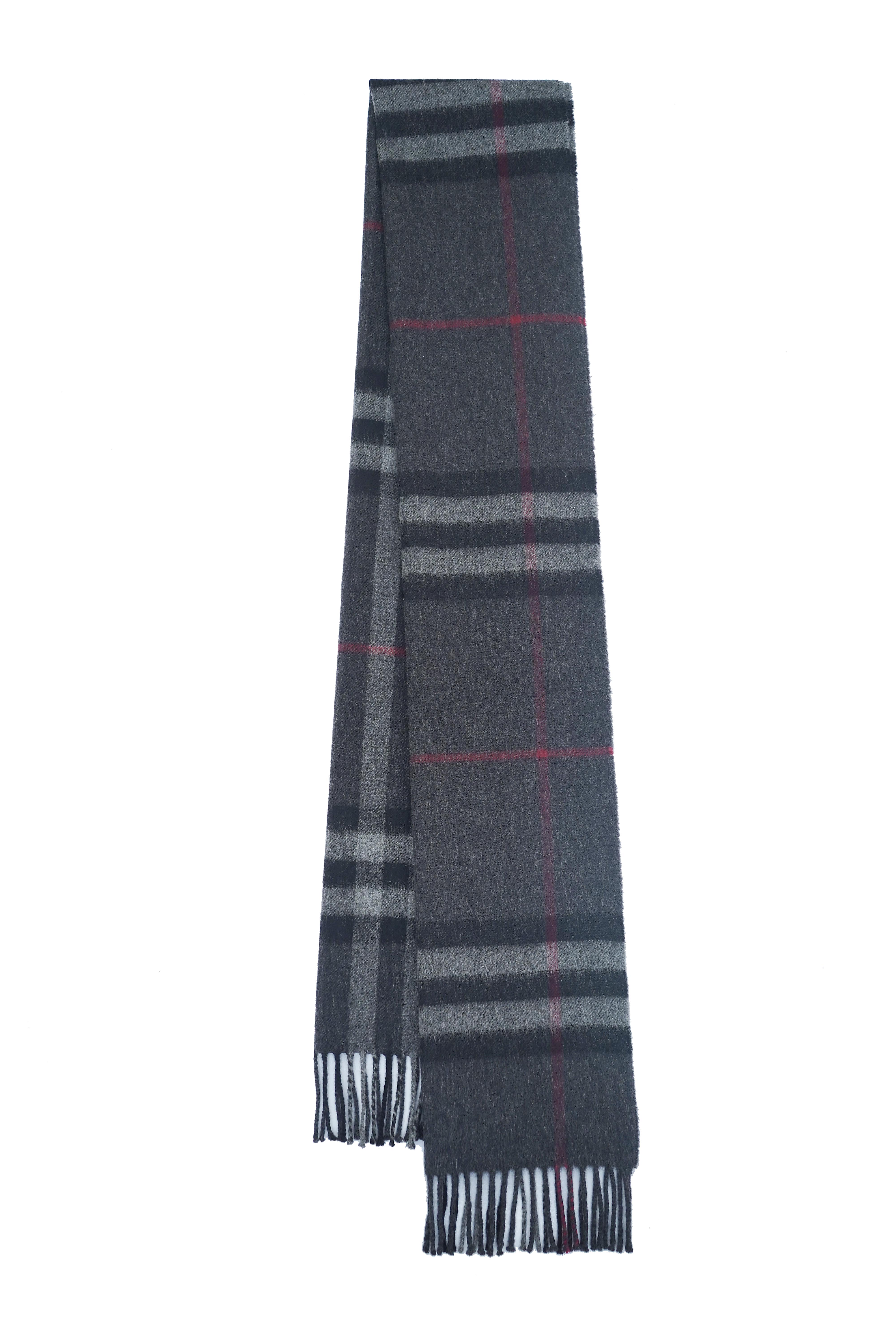 BURBERRY Check Cashmere Scarf (Pre- Owned)