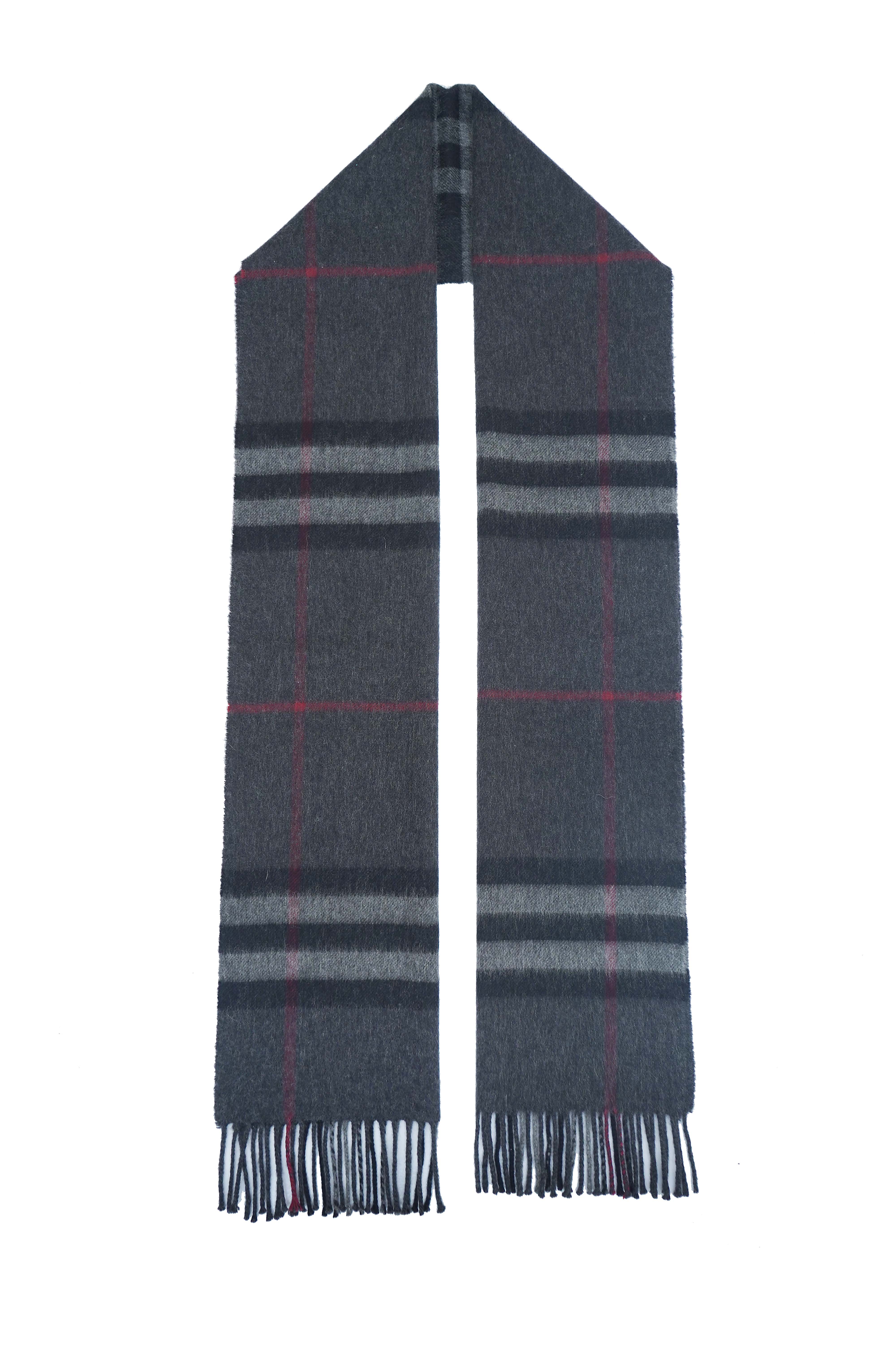BURBERRY Check Cashmere Scarf (Pre- Owned)
