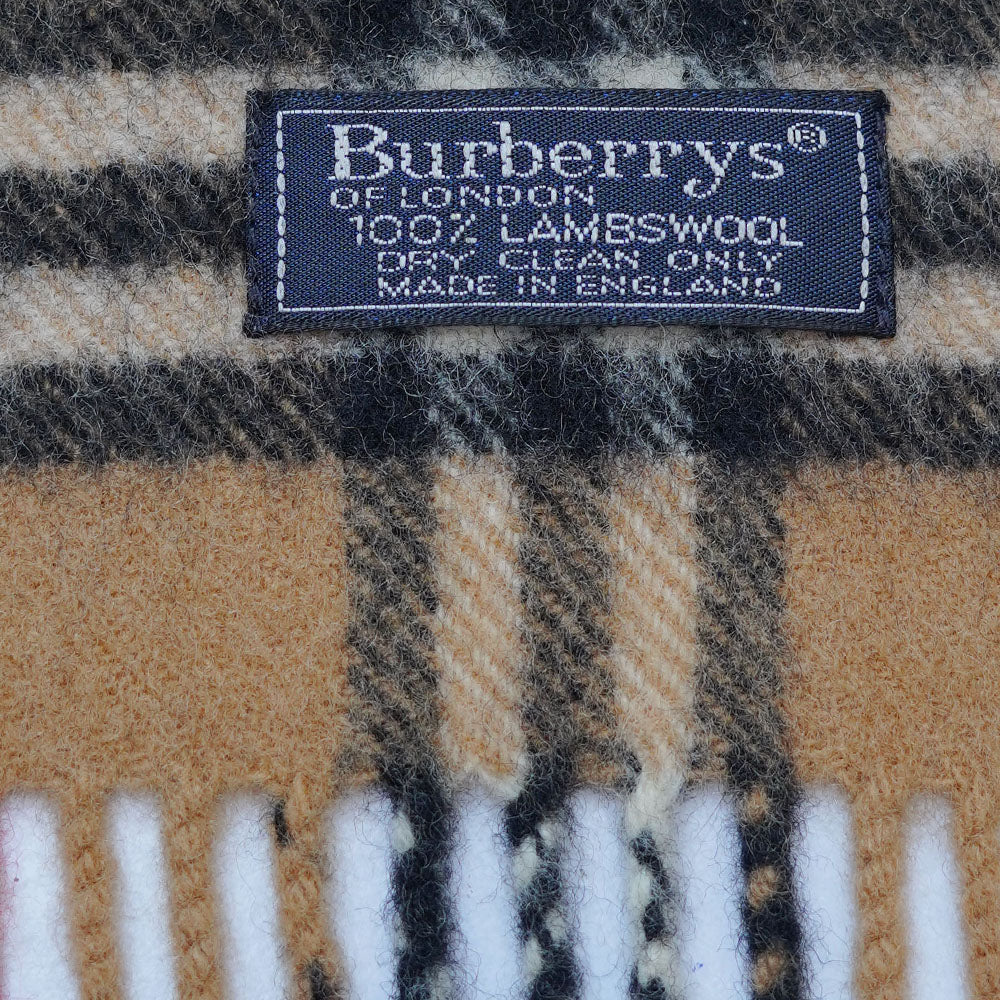 Lambswool Plaid Print Vintage Pre-Loved Scarf