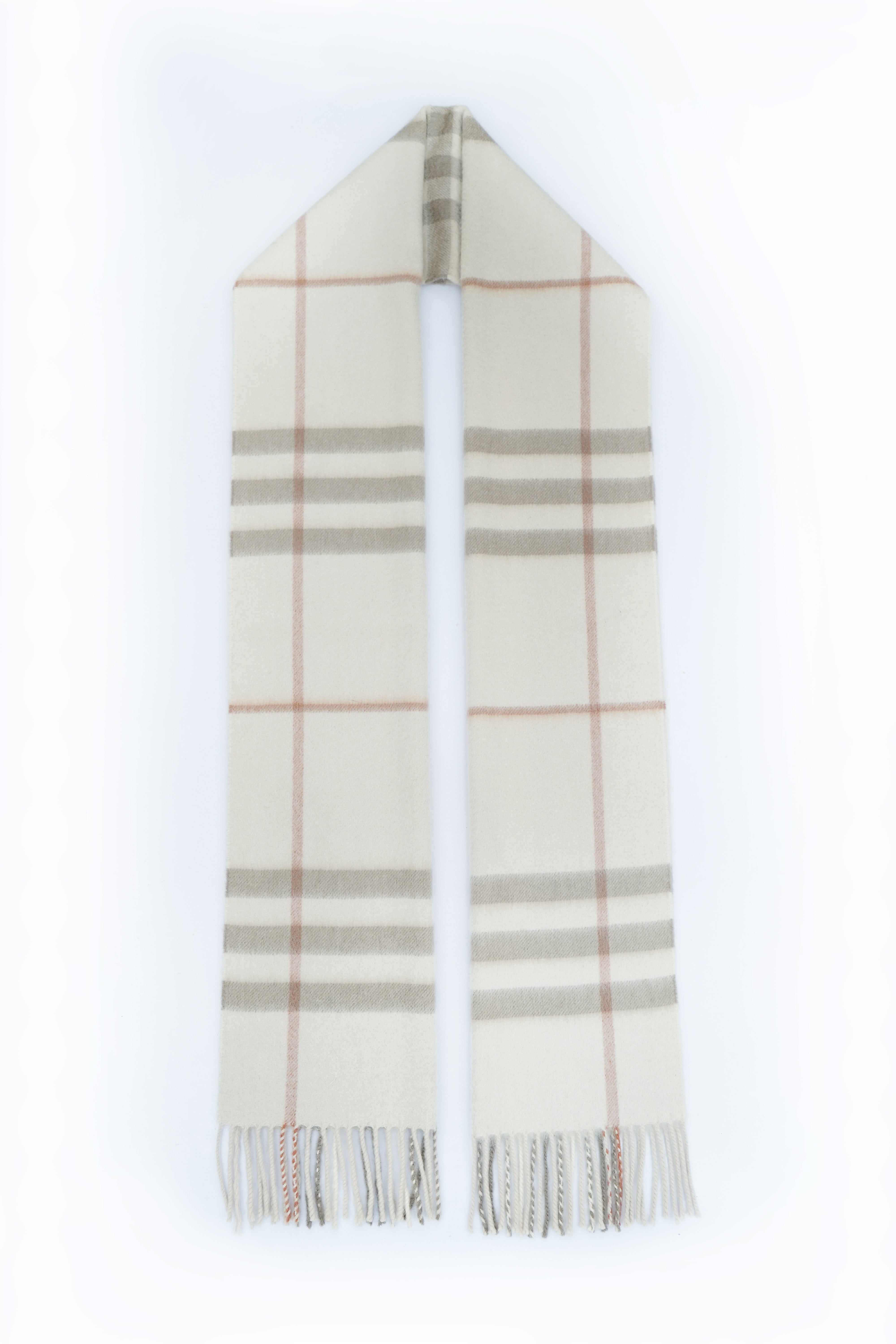 BURBERRY Classic Giant Check Cashmere Scarf (Pre-owned)