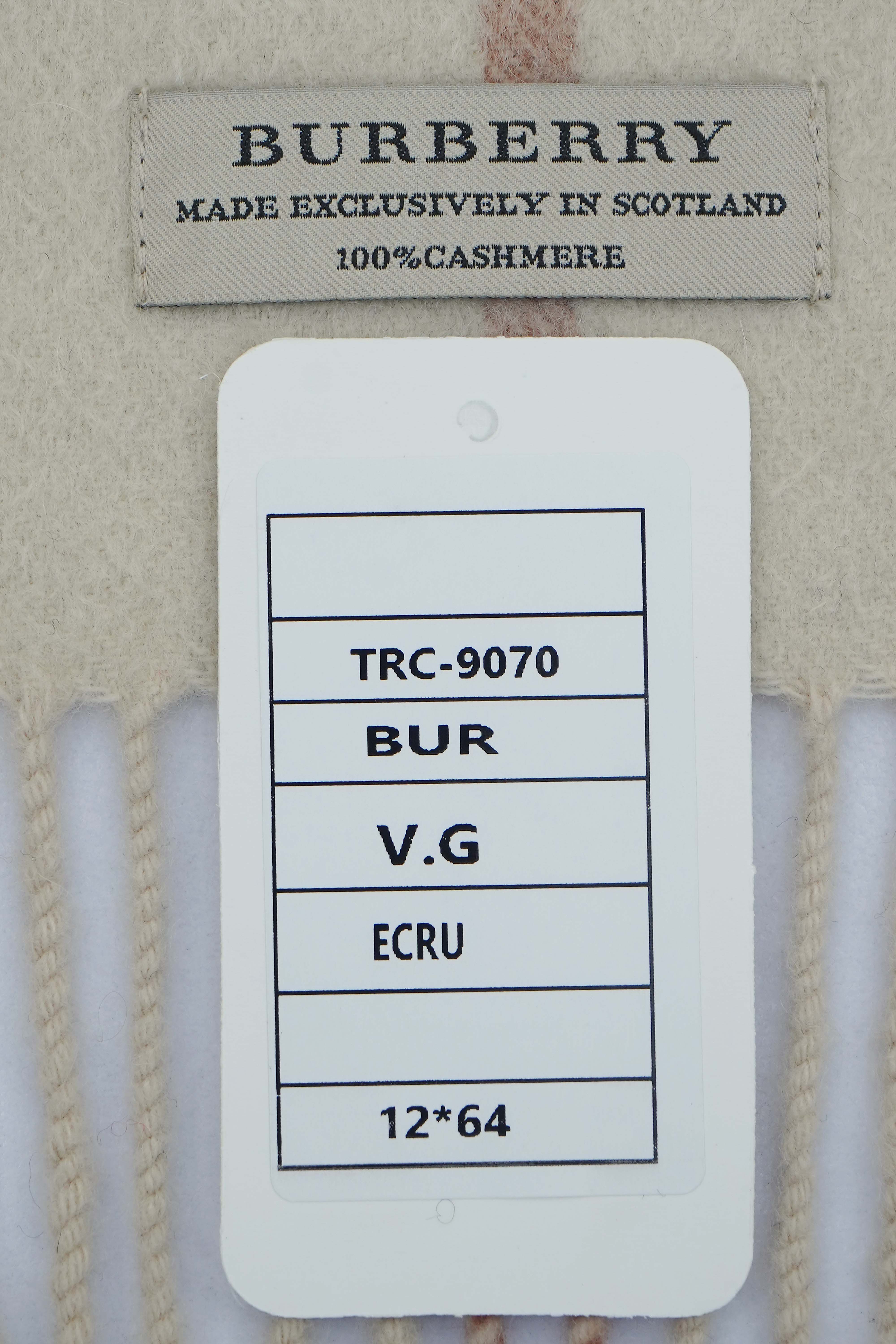 BURBERRY Classic Giant Check Cashmere Scarf (Pre-owned)