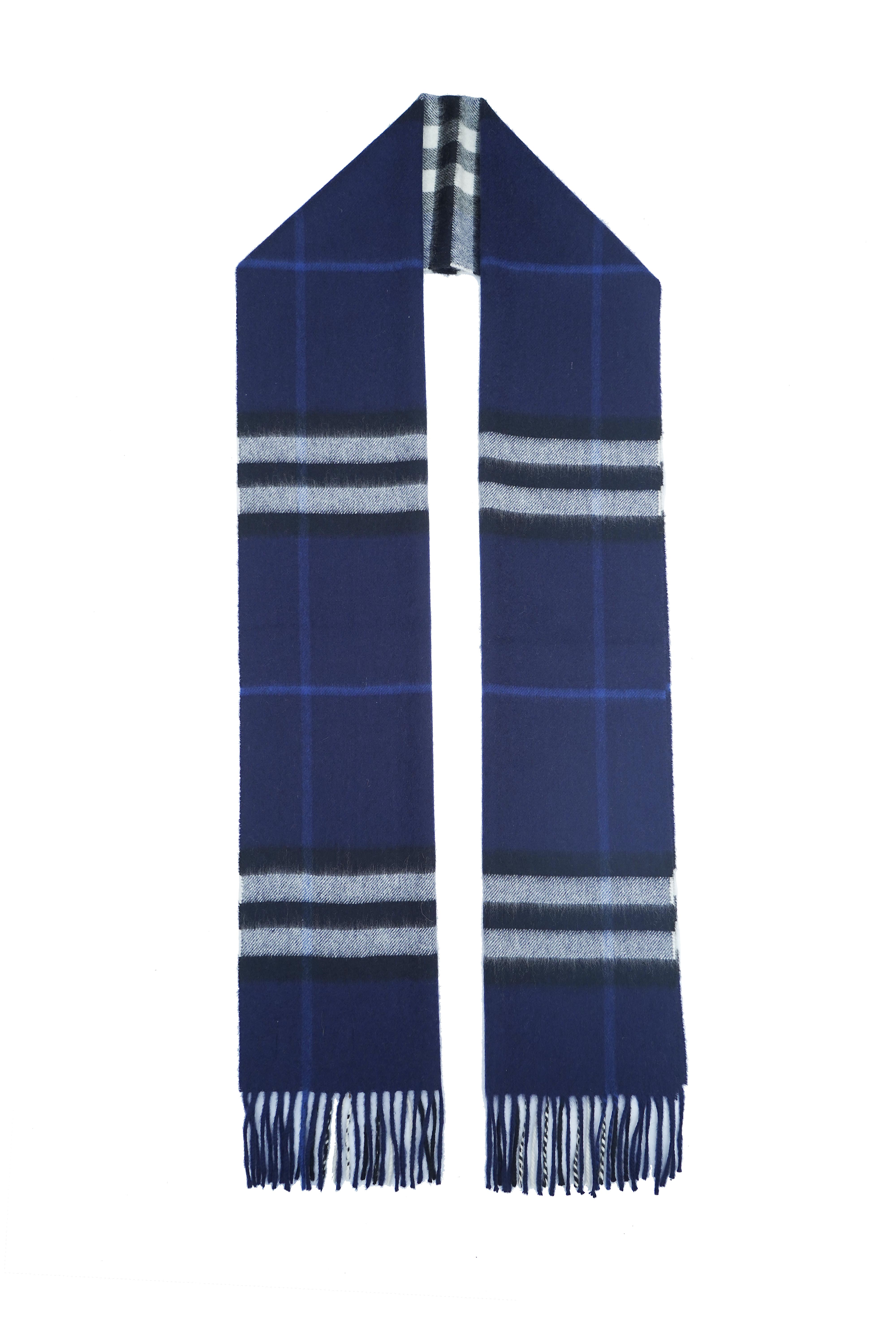 BURBERRY Check Cashmere Scarf (Pre-Owned)