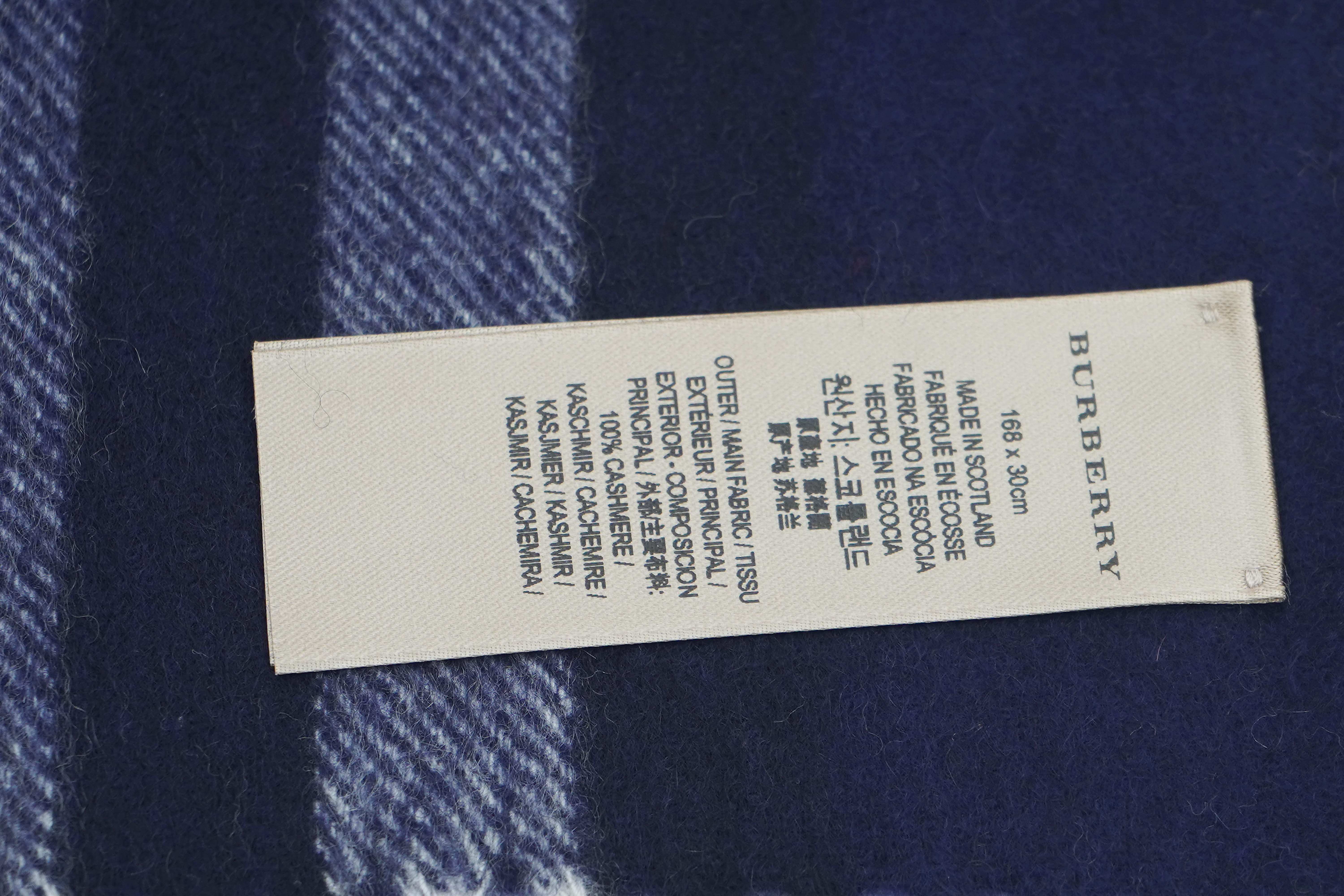 BURBERRY Check Cashmere Scarf (Pre-Owned)