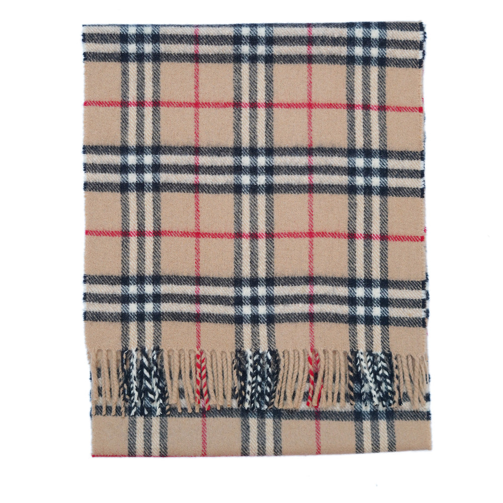 Lambswool Plaid Print Vintage Pre-Loved Scarf
