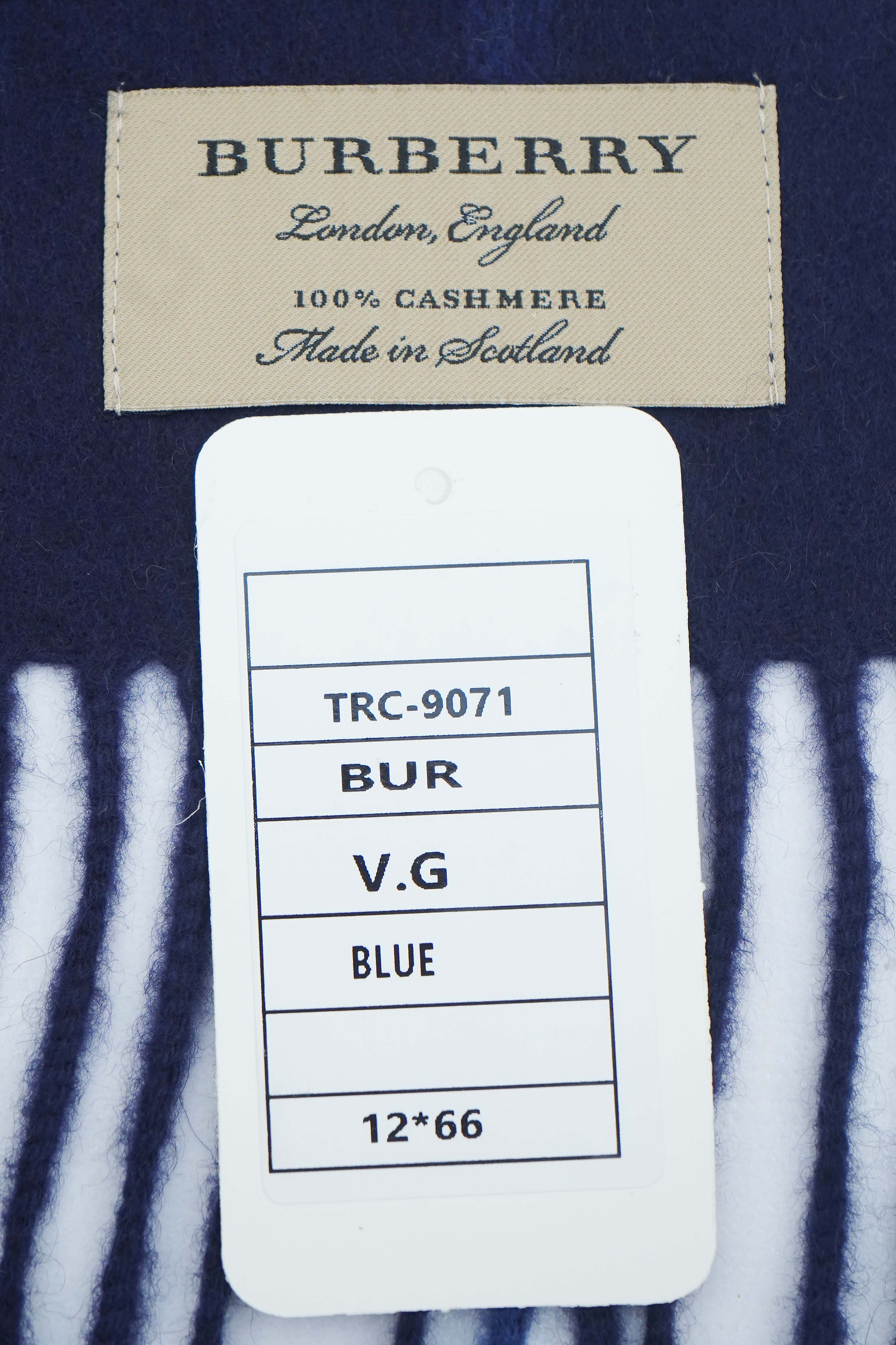 BURBERRY Check Cashmere Scarf (Pre-Owned)