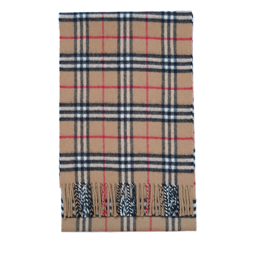 Lambswool Plaid Print Vintage Pre-Loved Scarf