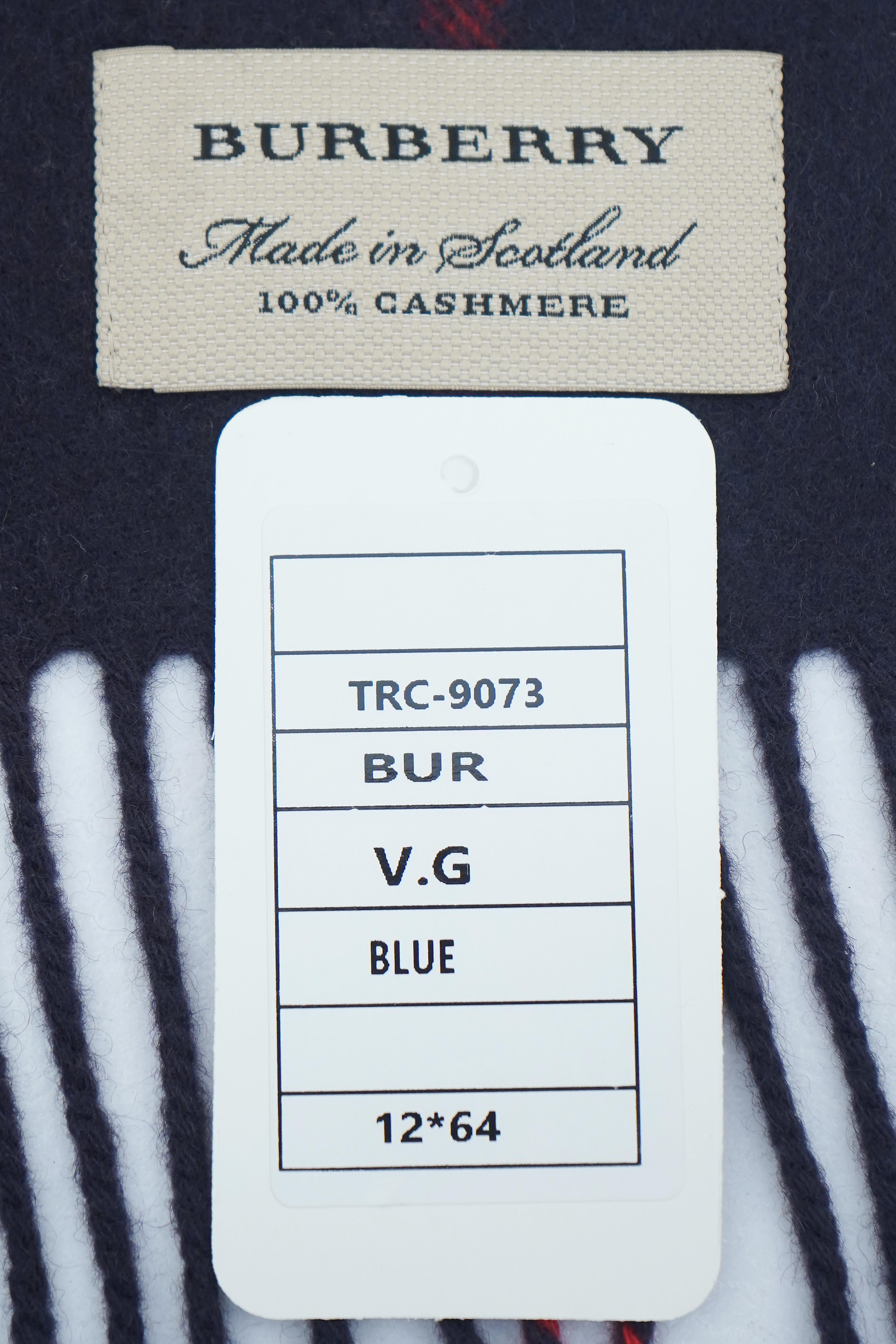 BURBERRY Giant Check Cashmere Scarf (Pre-Owned)