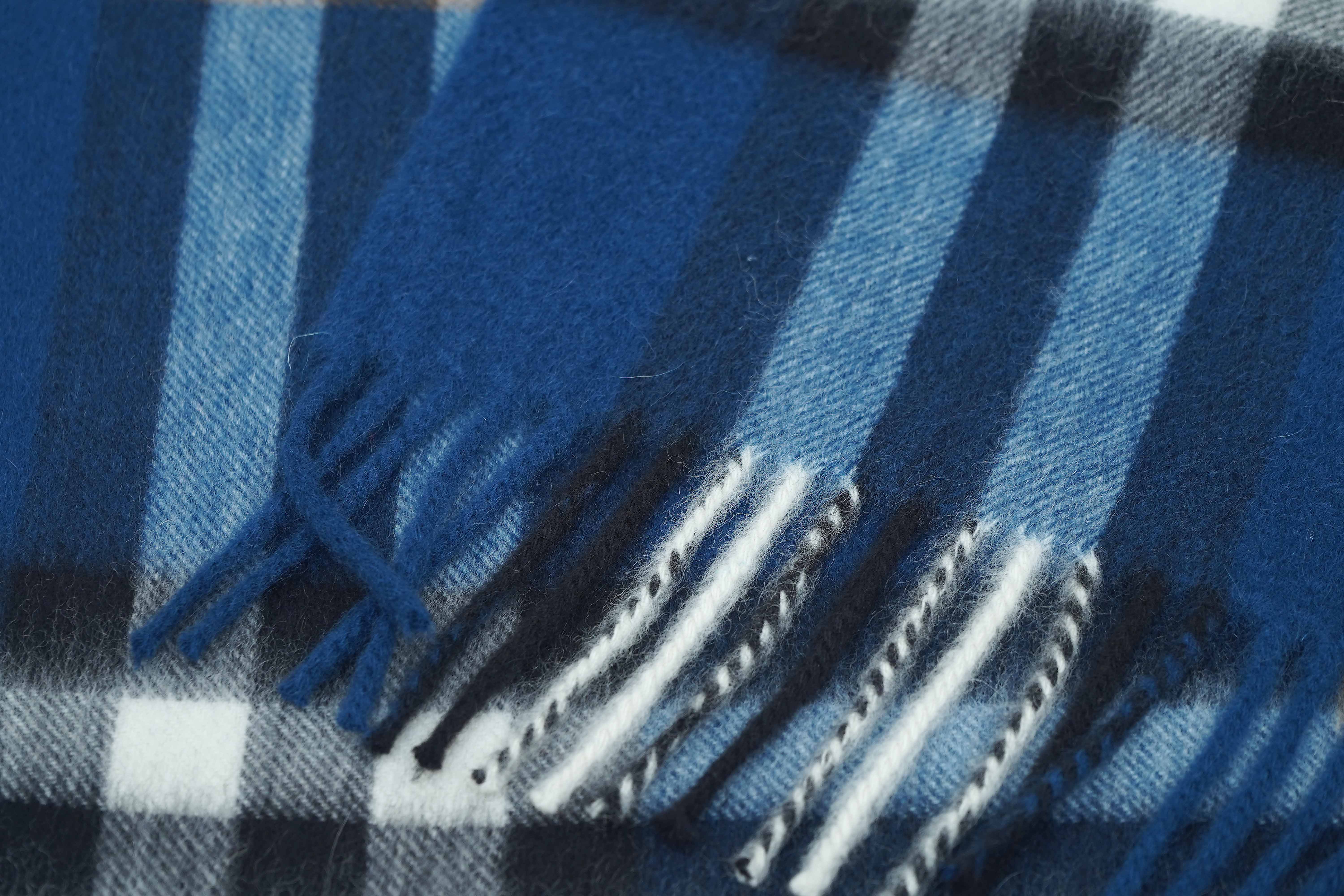BURBERRY Giant Check Cashmere Scarf (Pre-Owned)