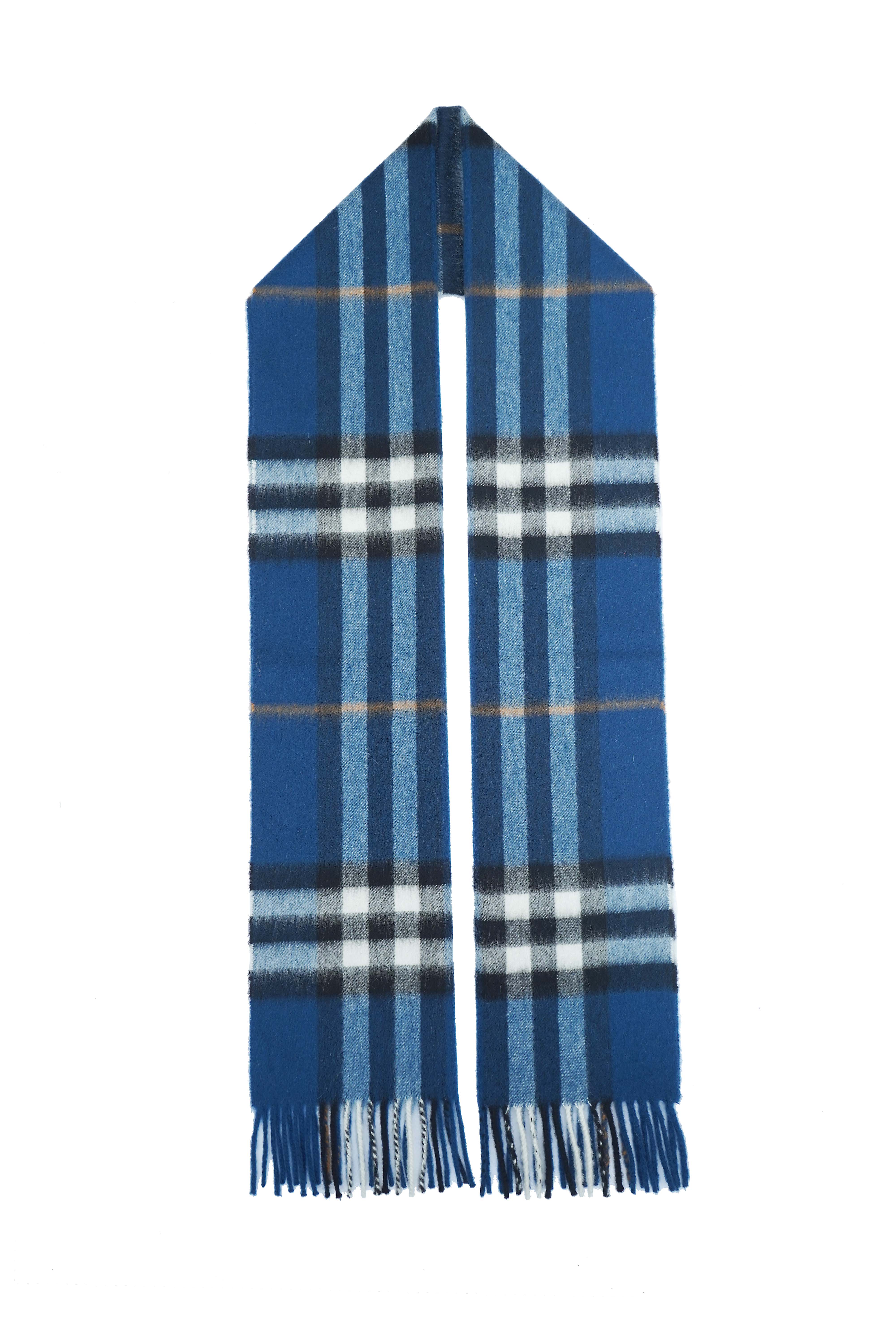 BURBERRY Giant Check Cashmere Scarf (Pre-Owned)