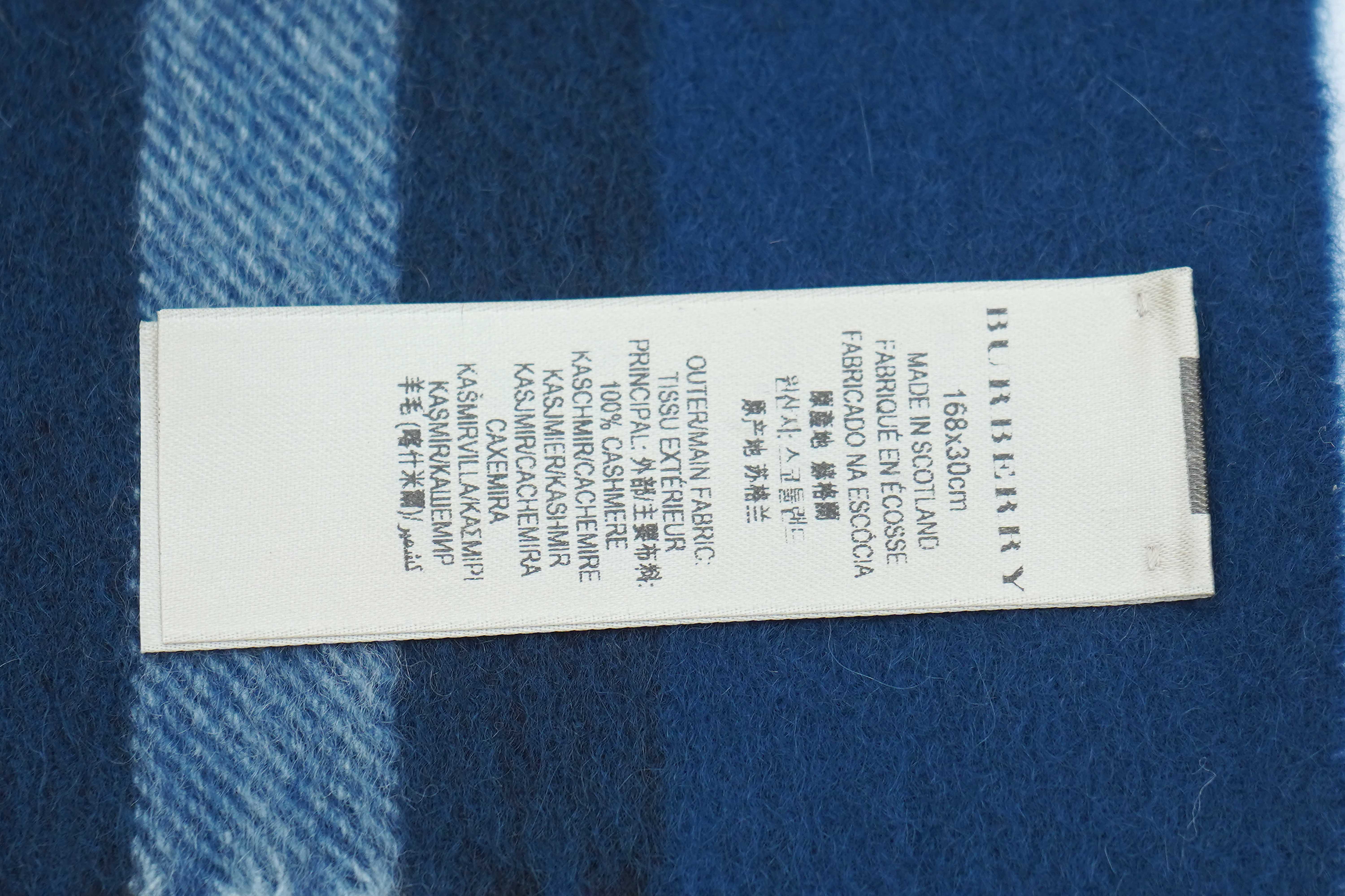 BURBERRY Giant Check Cashmere Scarf (Pre-Owned)