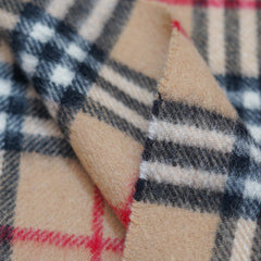 Lambswool Plaid Print Vintage Pre-Loved Scarf