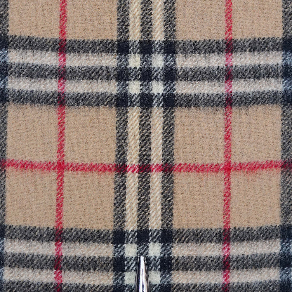 Lambswool Plaid Print Vintage Pre-Loved Scarf
