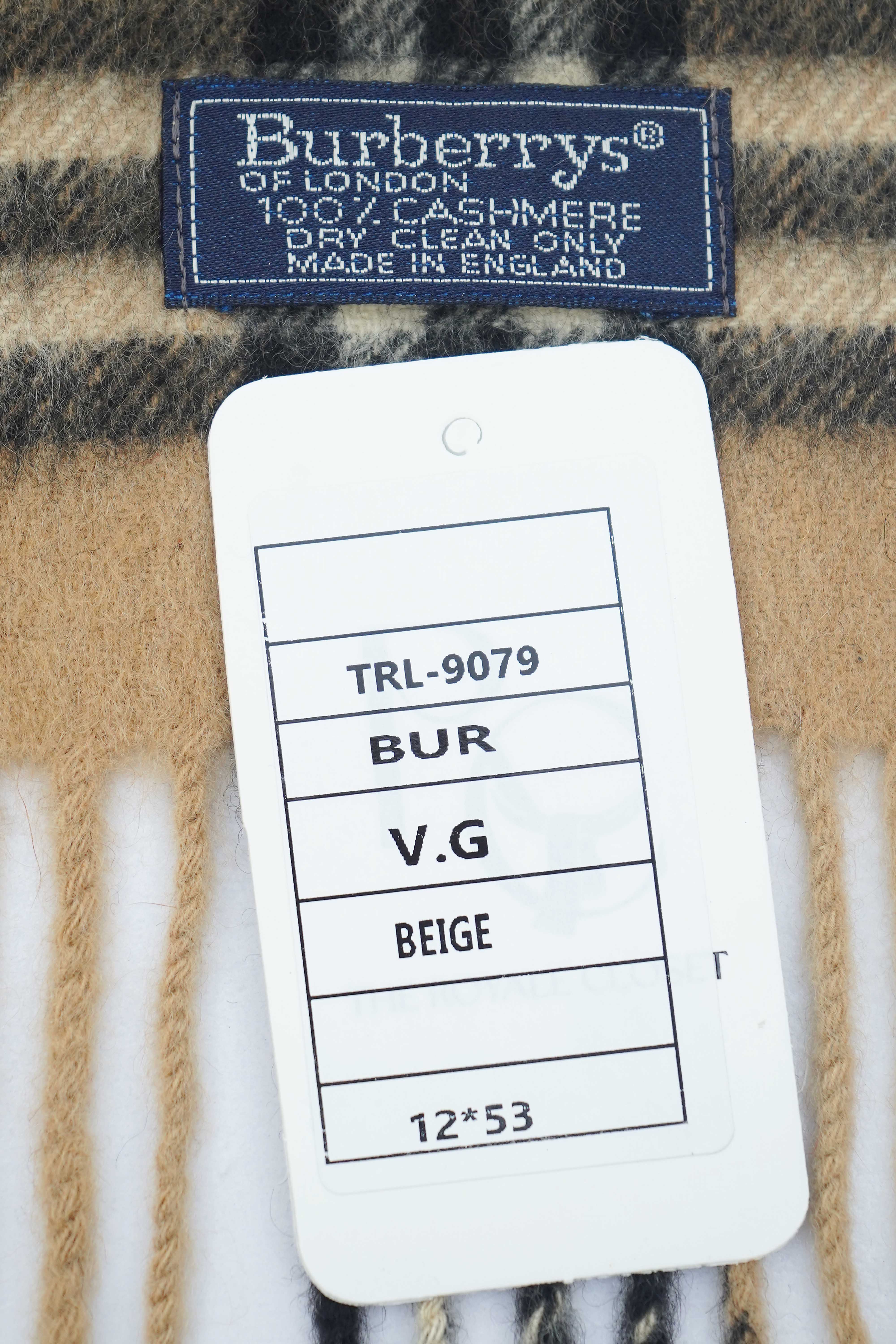 Burberry Cashmere Check Scarf (Pre-owned)