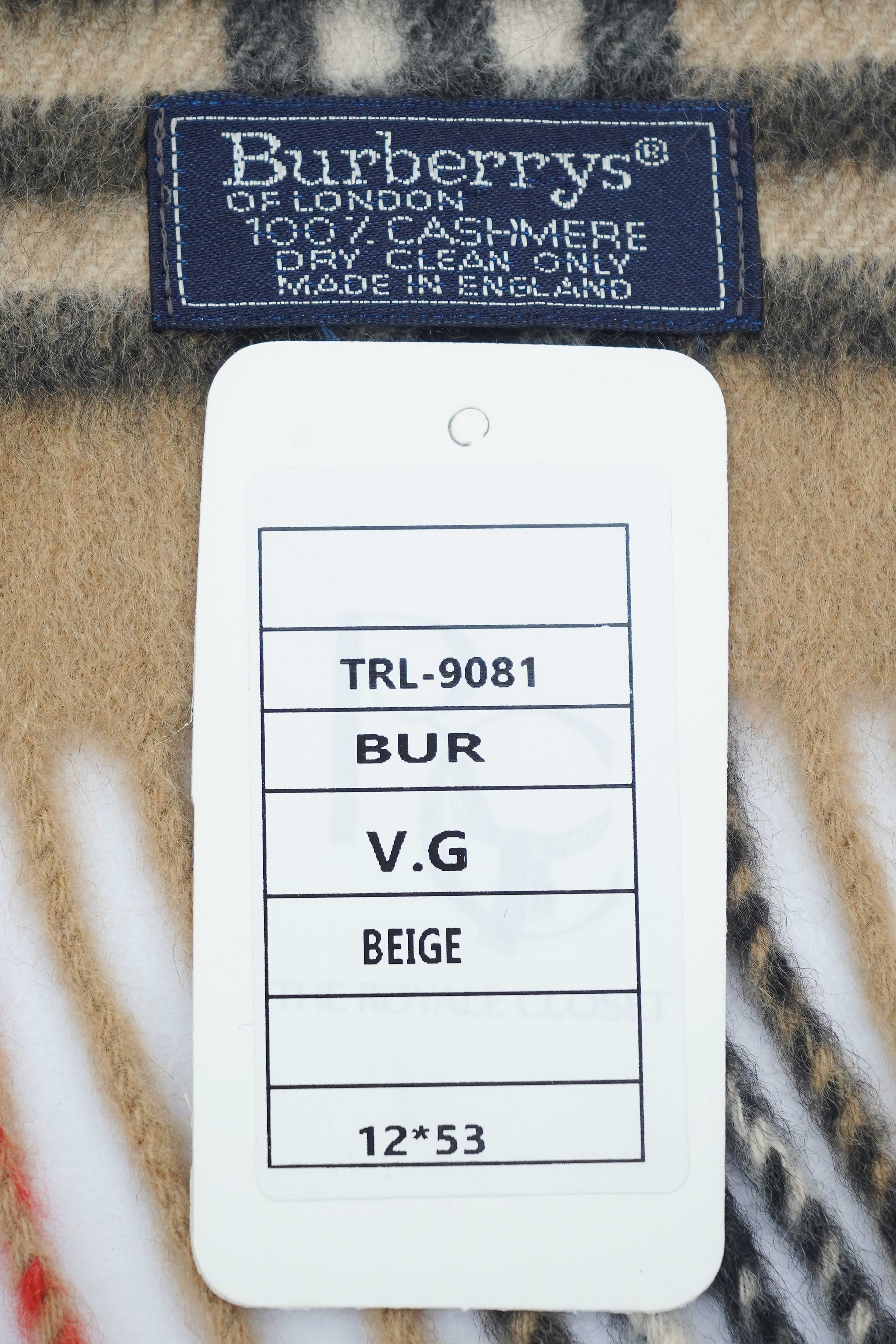 Burberry Cashmere Check Scarf (Pre-owned)