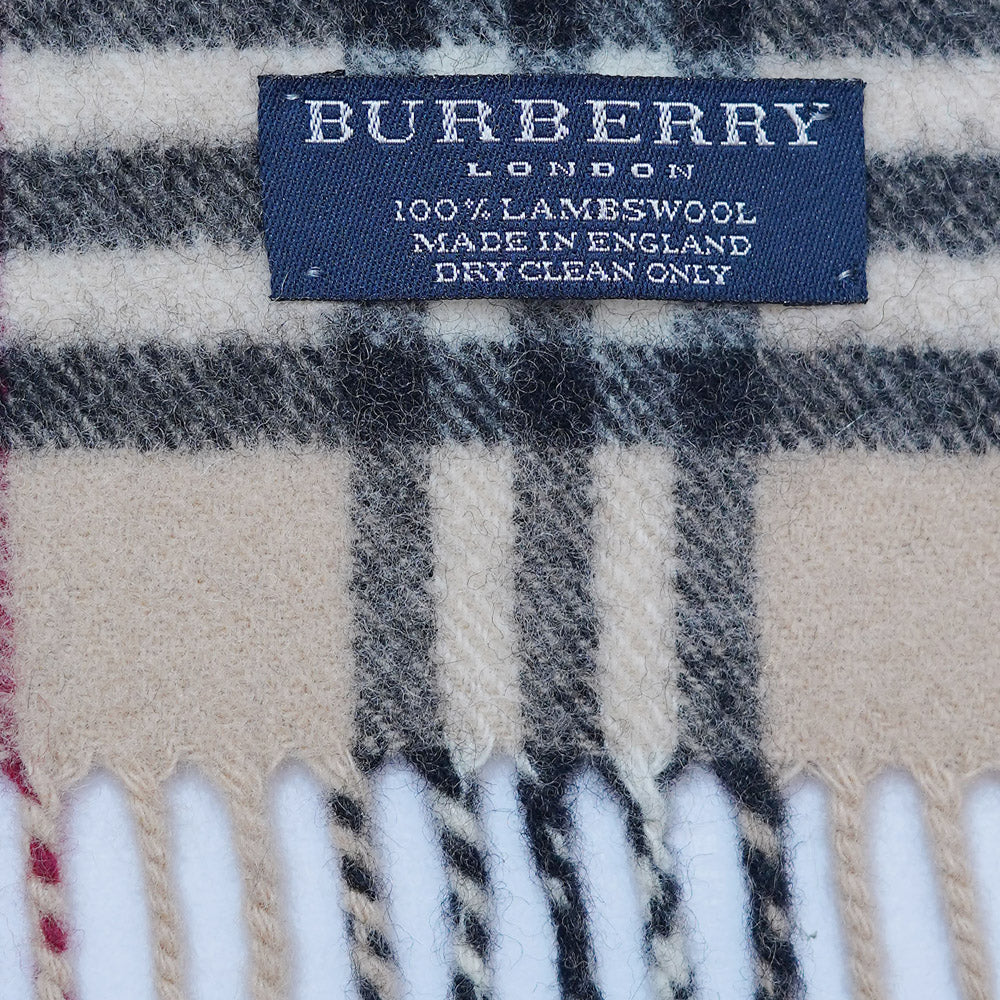 Lambswool Plaid Print Vintage Pre-Loved Scarf