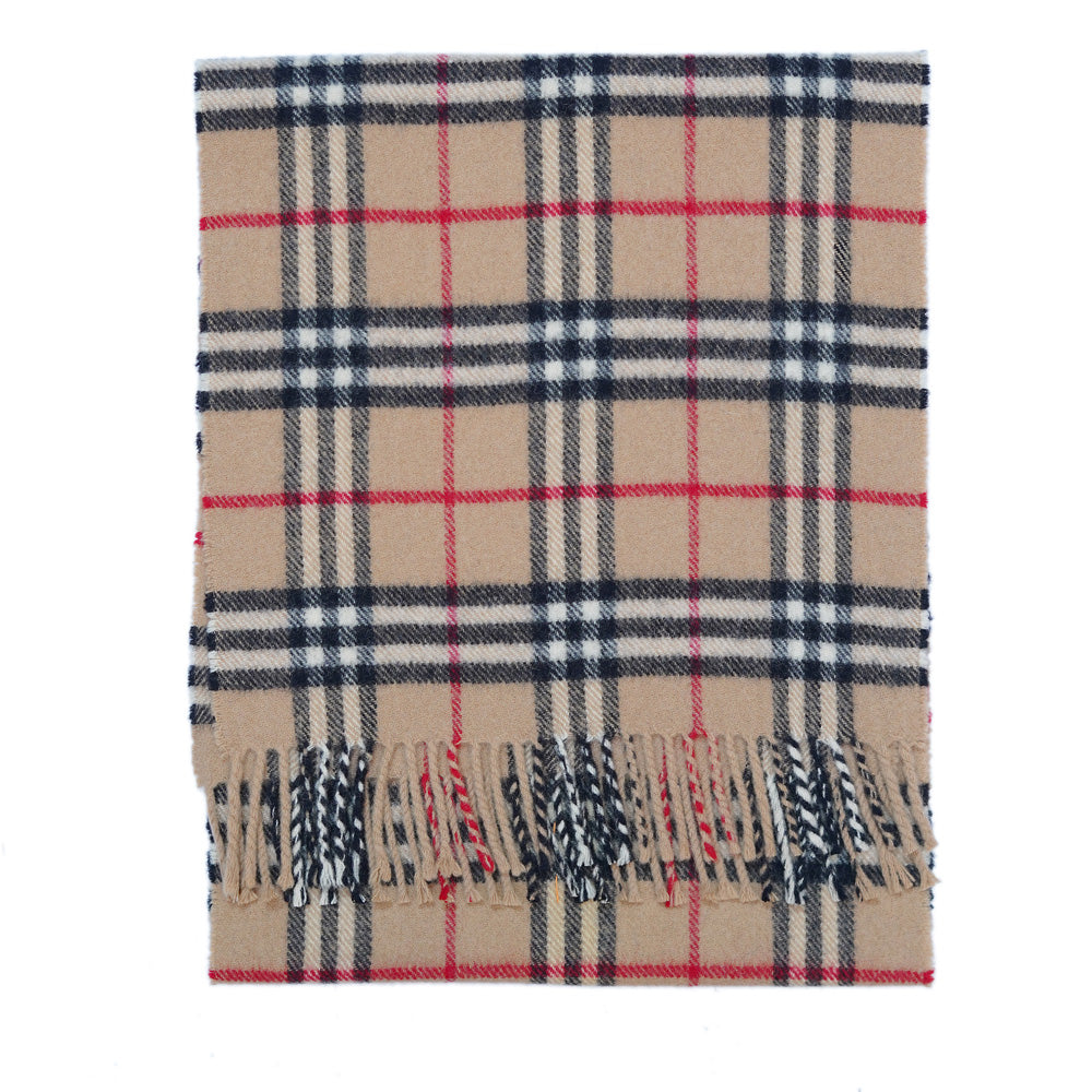 Lambswool Plaid Print Vintage Pre-Loved Scarf