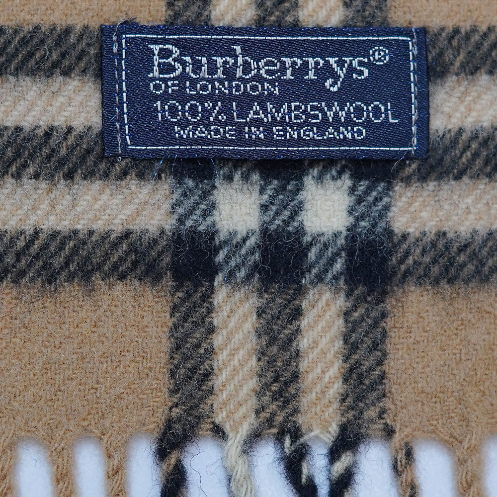 Lambswool Plaid Print Vintage Pre-Loved Scarf