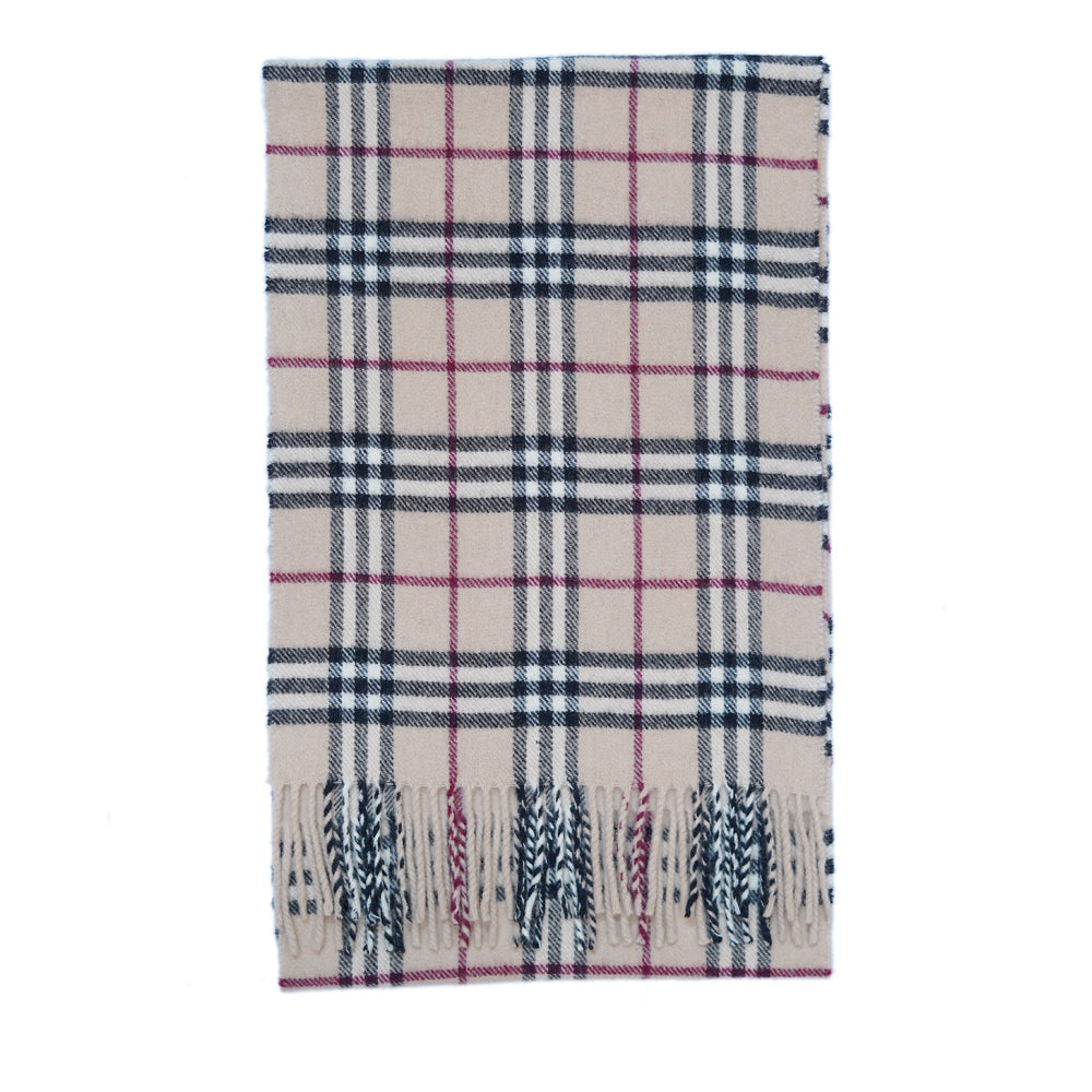 Lambswool Plaid Print Vintage Pre-Loved Scarf
