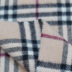 Lambswool Plaid Print Vintage Pre-Loved Scarf