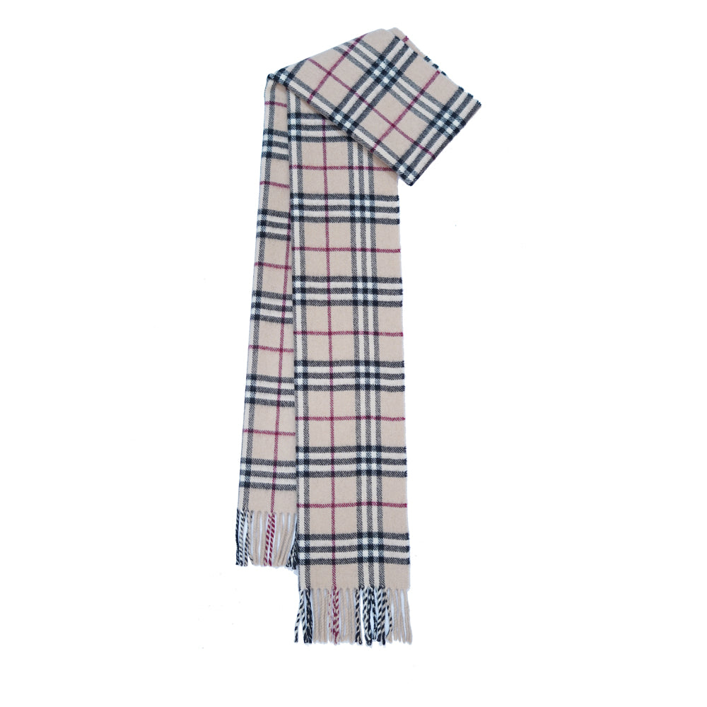 Lambswool Plaid Print Vintage Pre-Loved Scarf
