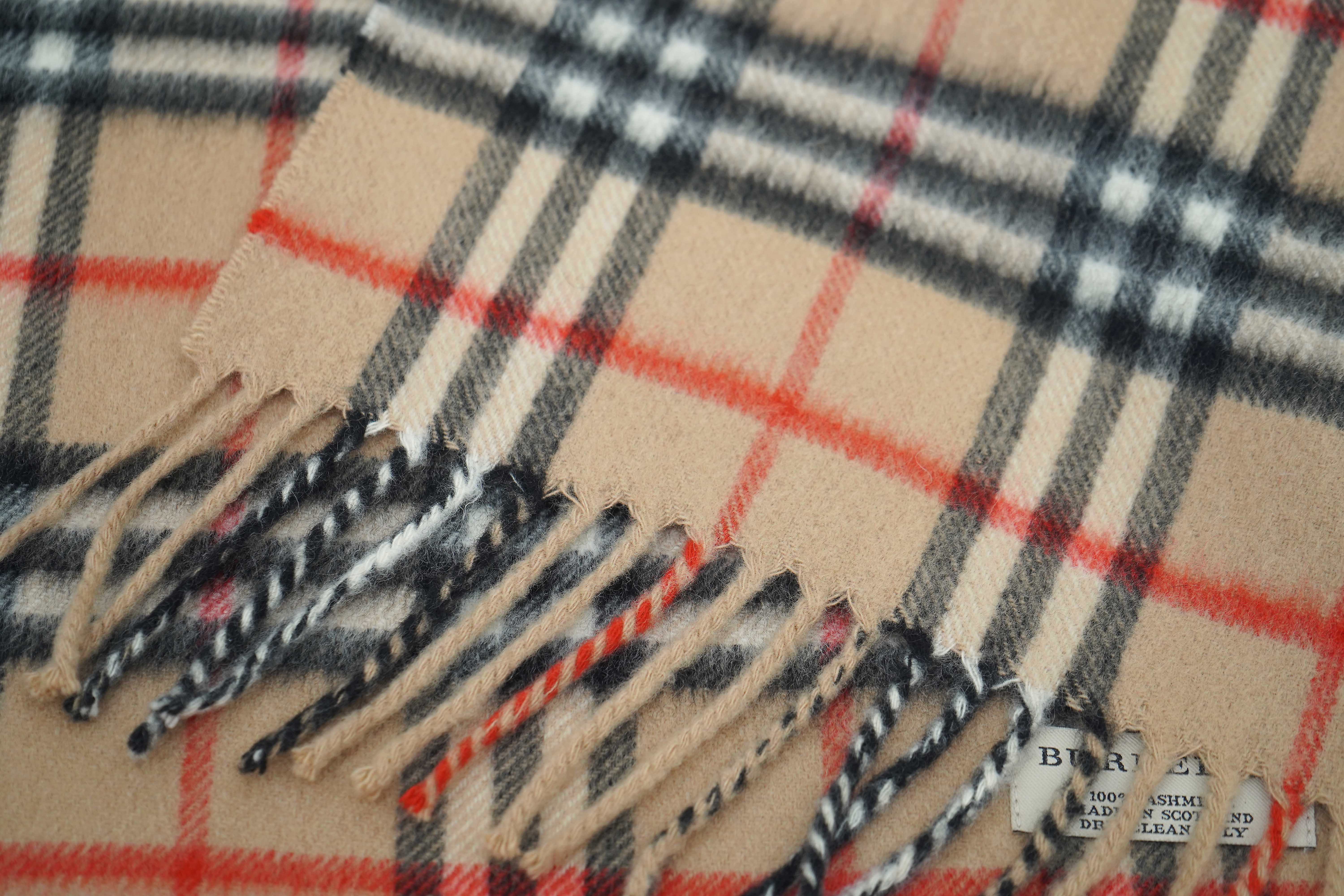Burberry Cashmere Check Scarf (Pre-owned)