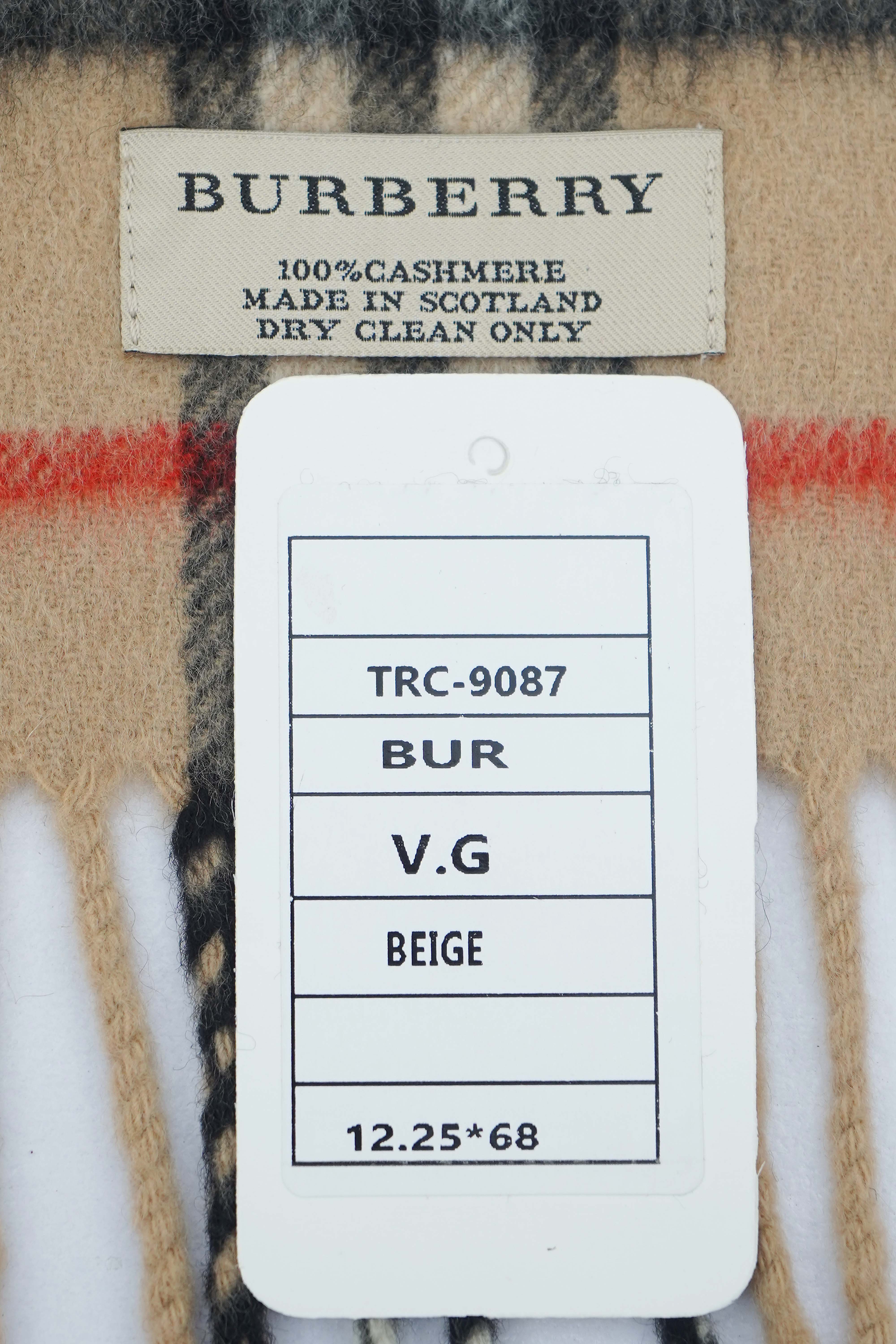 Burberry Cashmere Check Scarf (Pre-owned)