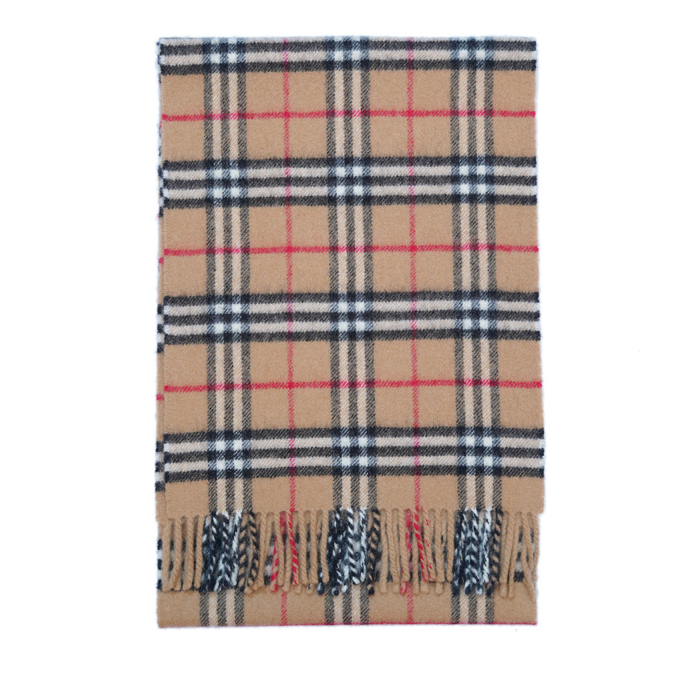 Lambswool Plaid Print Vintage Pre-Loved Scarf