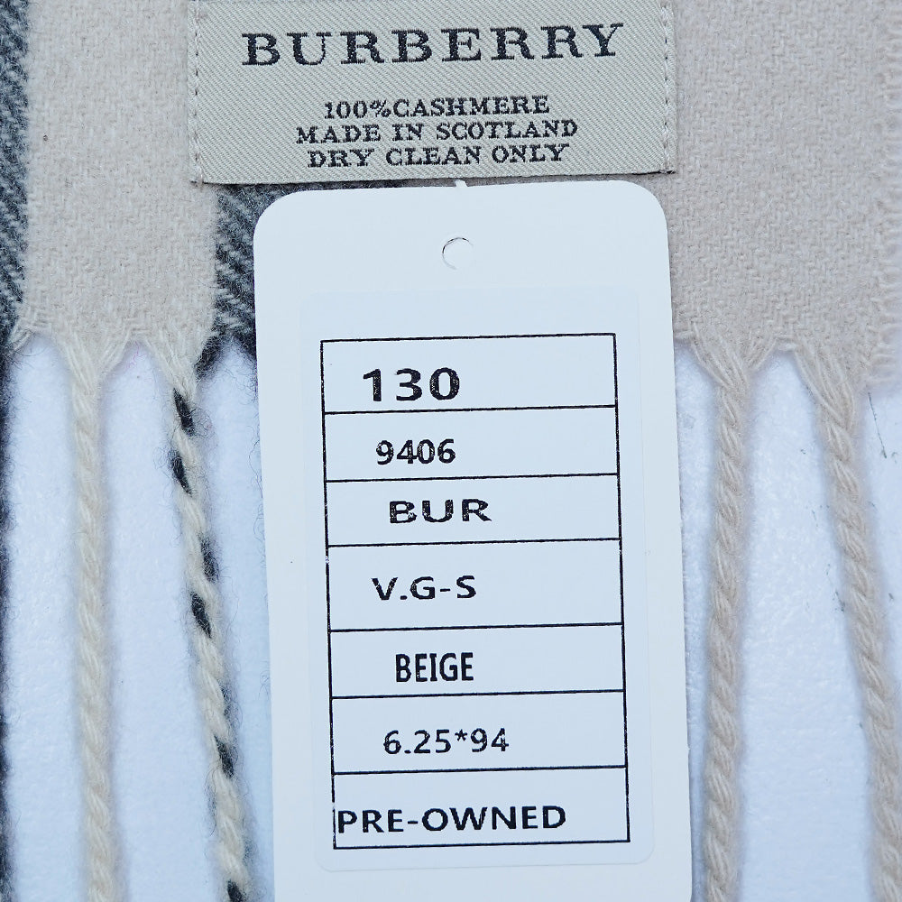 Cashmere Plaid Print Vintage Pre-Loved Scarf