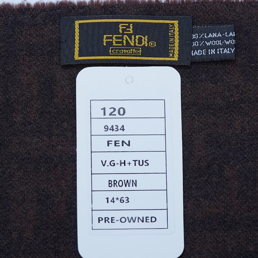 Wool FF Pattern Vintage Pre-Loved Scarf